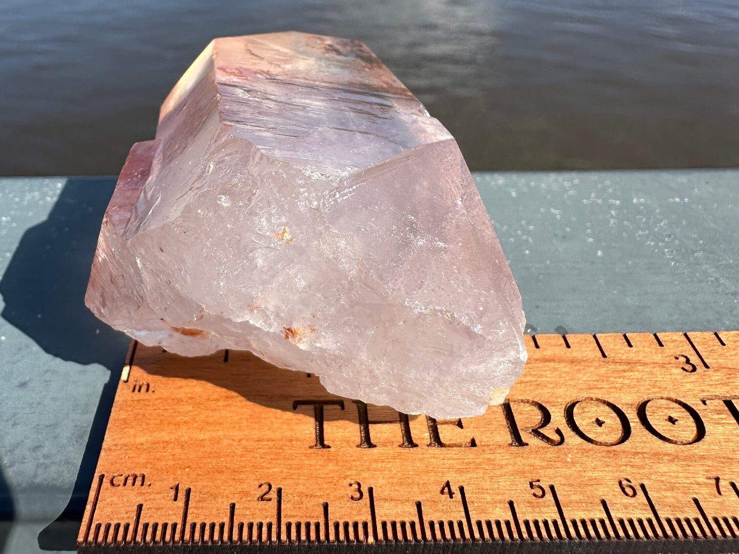 Stunning Rare Raw Twin Strawberry Lemurian Point