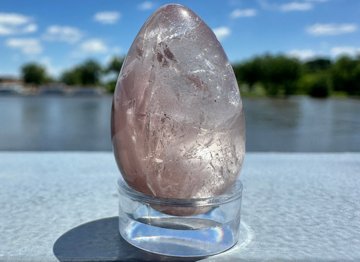 Rare Small Pink Lithium Egg from Brazil | Lithium Tower | Lithium Crystal | Rare Crystals | Pink Lithium Crystal | Lithium Quartz