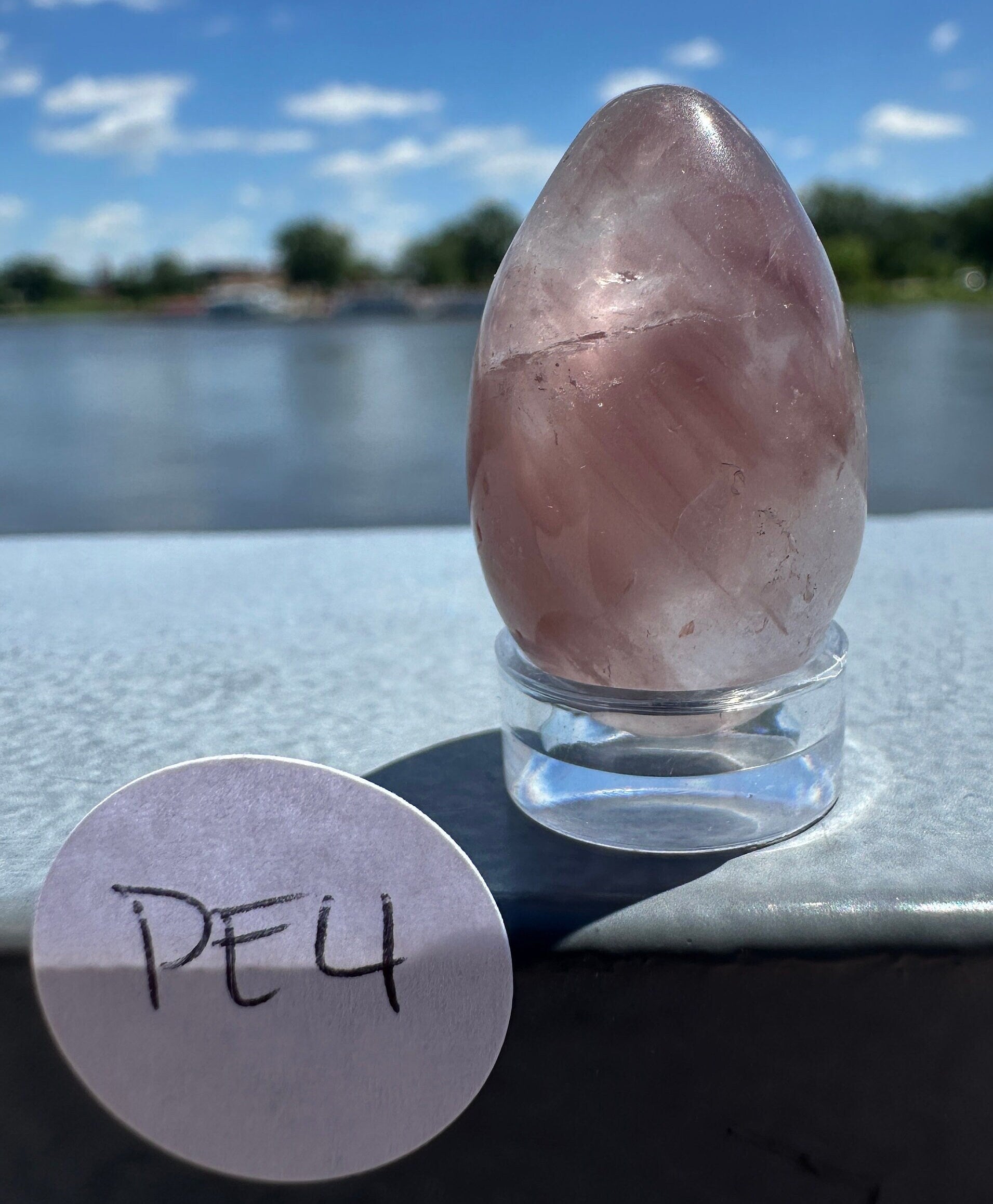 Rare Small Pink Lithium Egg from Brazil | Lithium Tower | Lithium Crystal | Rare Crystals | Pink Lithium Crystal | Lithium Quartz