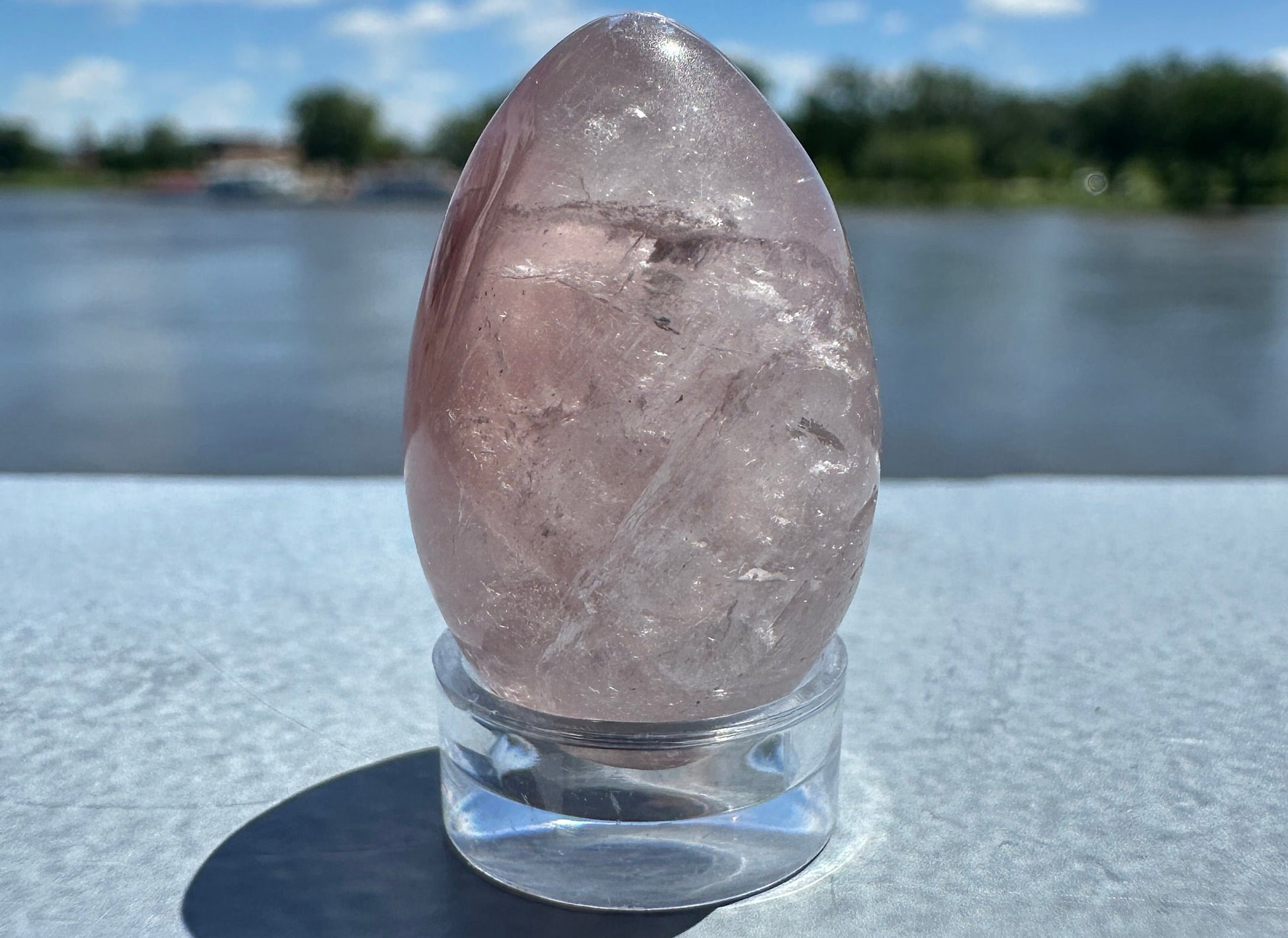 Rare Small Pink Lithium Egg from Brazil | Lithium Tower | Lithium Crystal | Rare Crystals | Pink Lithium Crystal | Lithium Quartz