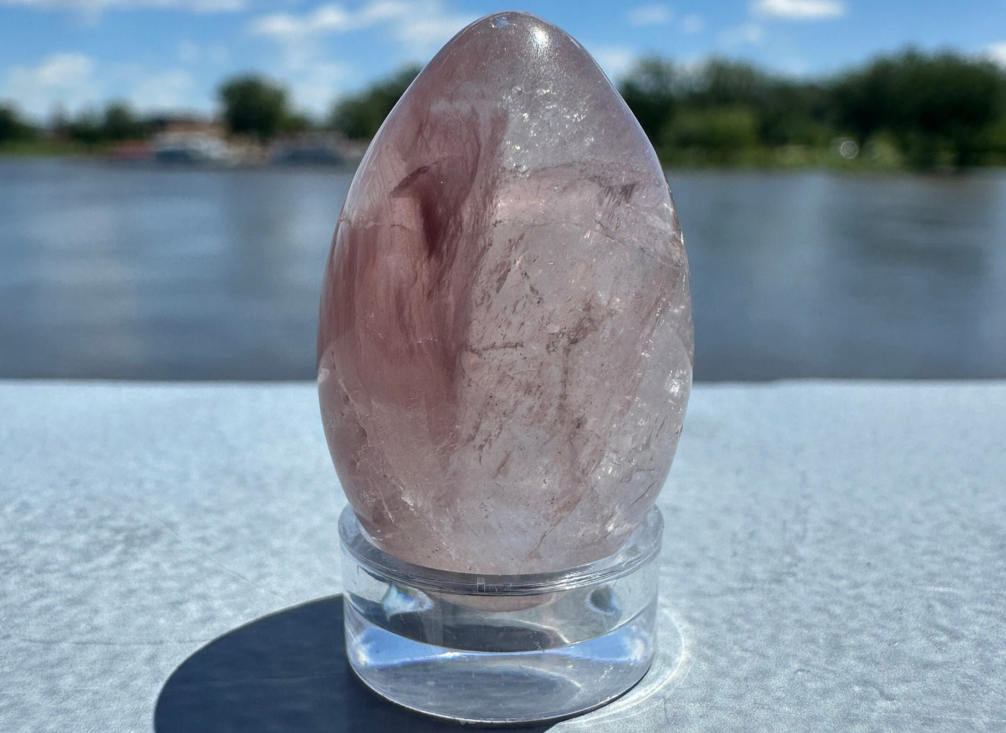 Rare Small Pink Lithium Egg from Brazil | Lithium Tower | Lithium Crystal | Rare Crystals | Pink Lithium Crystal | Lithium Quartz