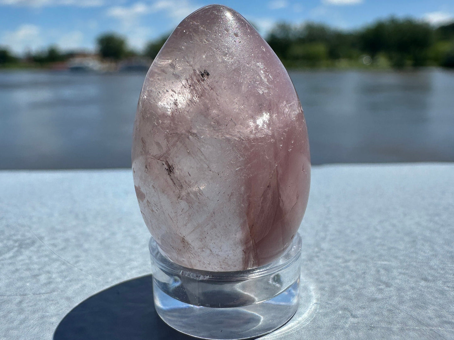 Rare Small Pink Lithium Egg from Brazil | Lithium Tower | Lithium Crystal | Rare Crystals | Pink Lithium Crystal | Lithium Quartz