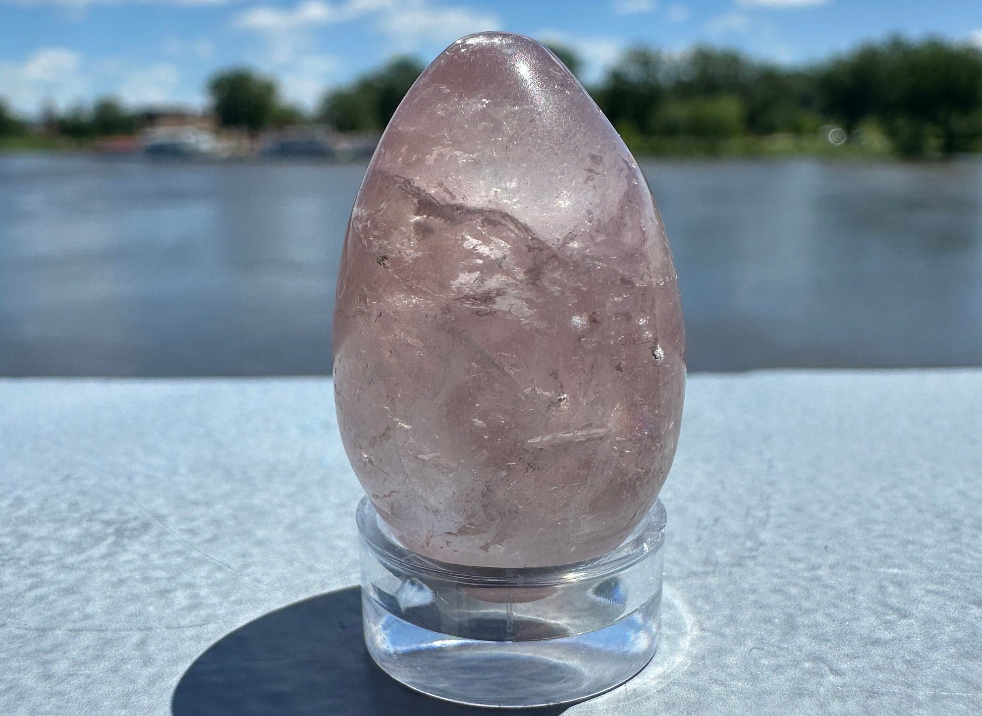 Rare Small Pink Lithium Egg from Brazil | Lithium Tower | Lithium Crystal | Rare Crystals | Pink Lithium Crystal | Lithium Quartz