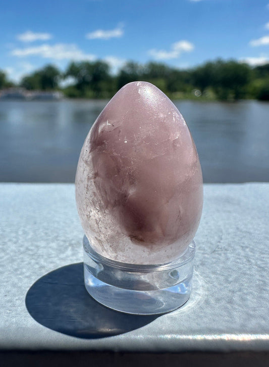 Rare Small Pink Lithium Egg from Brazil | Lithium Tower | Lithium Crystal | Rare Crystals | Pink Lithium Crystal | Lithium Quartz