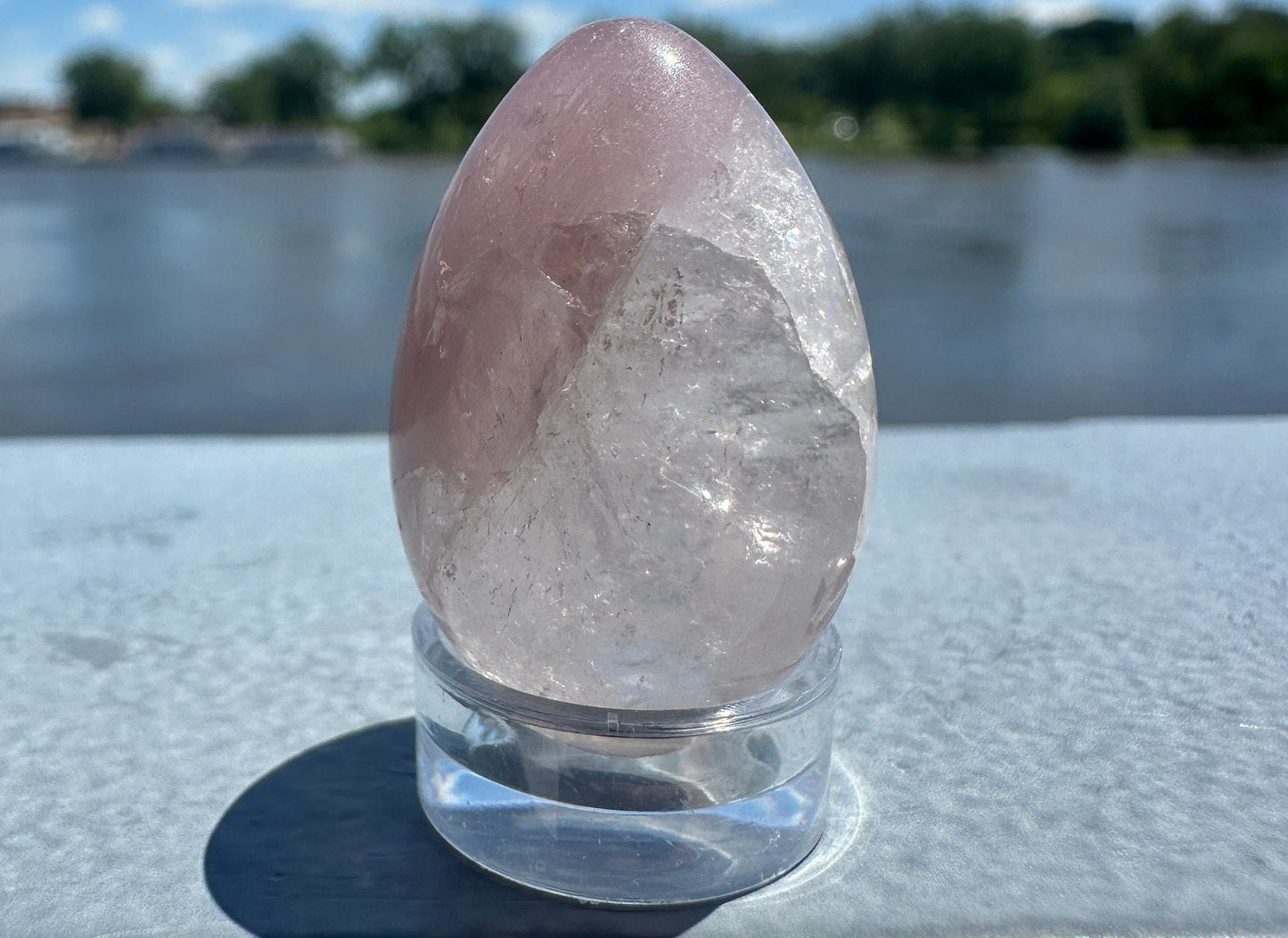 Rare Small Pink Lithium Egg from Brazil | Lithium Tower | Lithium Crystal | Rare Crystals | Pink Lithium Crystal | Lithium Quartz