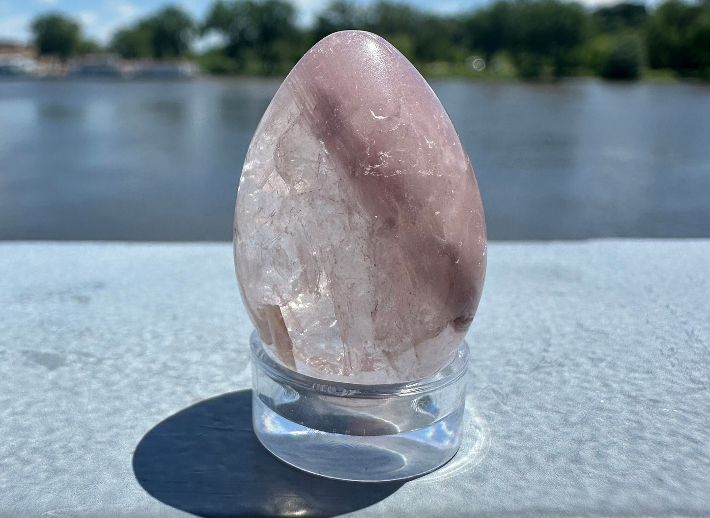 Rare Small Pink Lithium Egg from Brazil | Lithium Tower | Lithium Crystal | Rare Crystals | Pink Lithium Crystal | Lithium Quartz