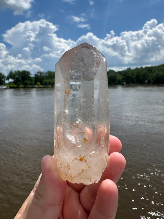 Stunning Rare Raw Golden Healer Lemurian Point