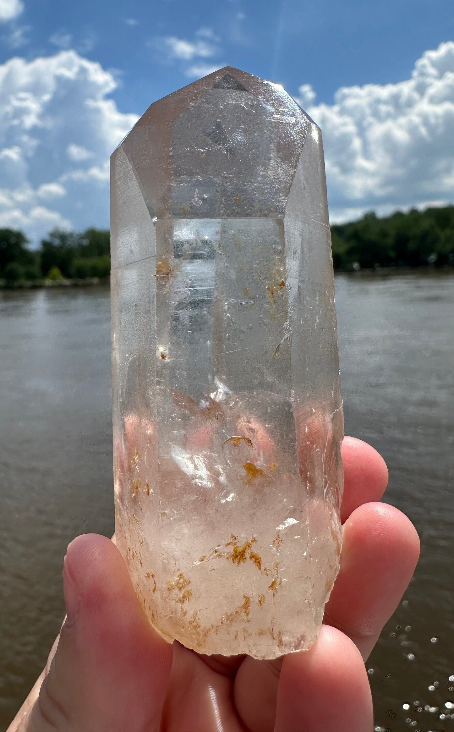 Stunning Rare Raw Golden Healer Lemurian Point