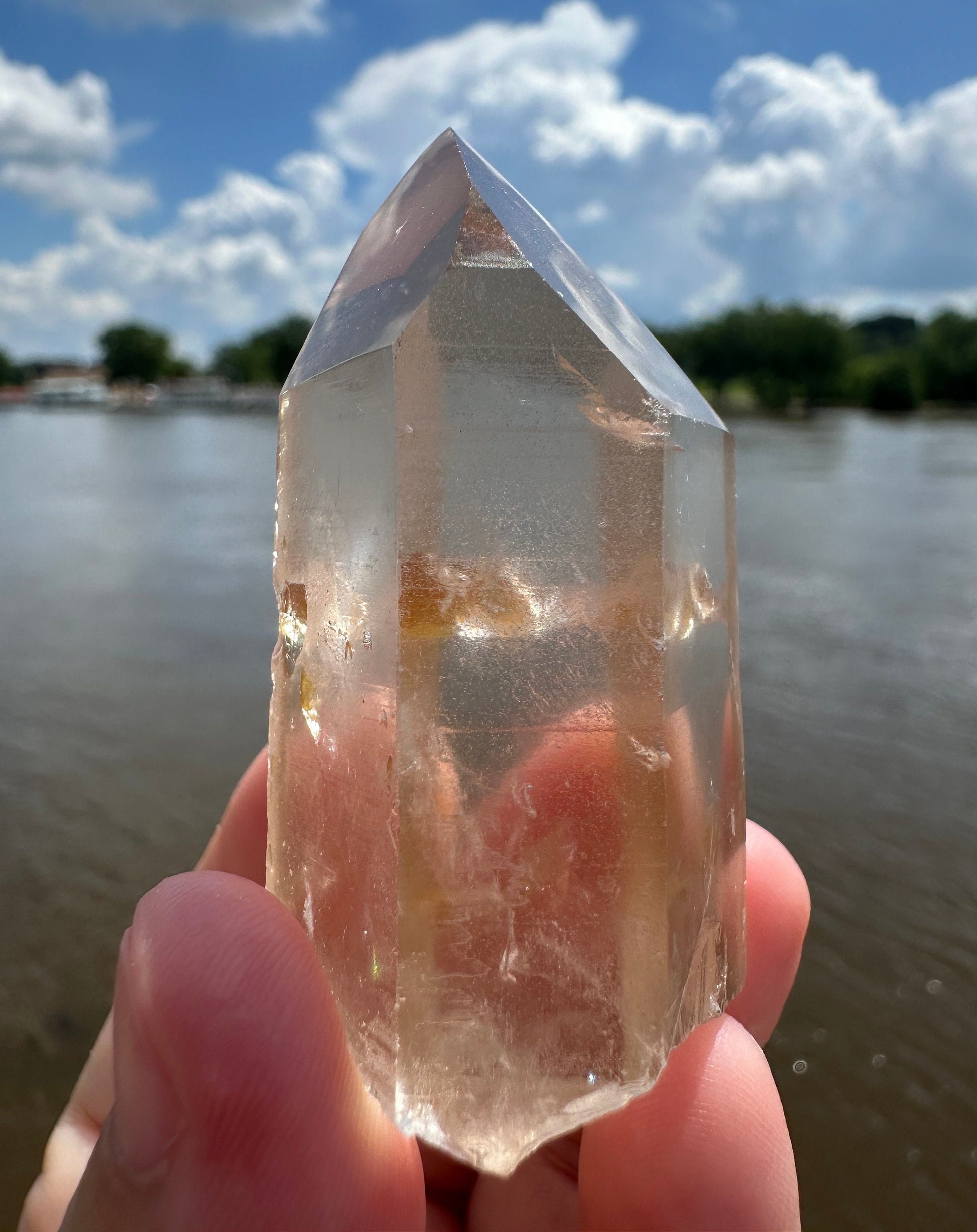 Stunning Rare Raw Golden Healer Lemurian Point