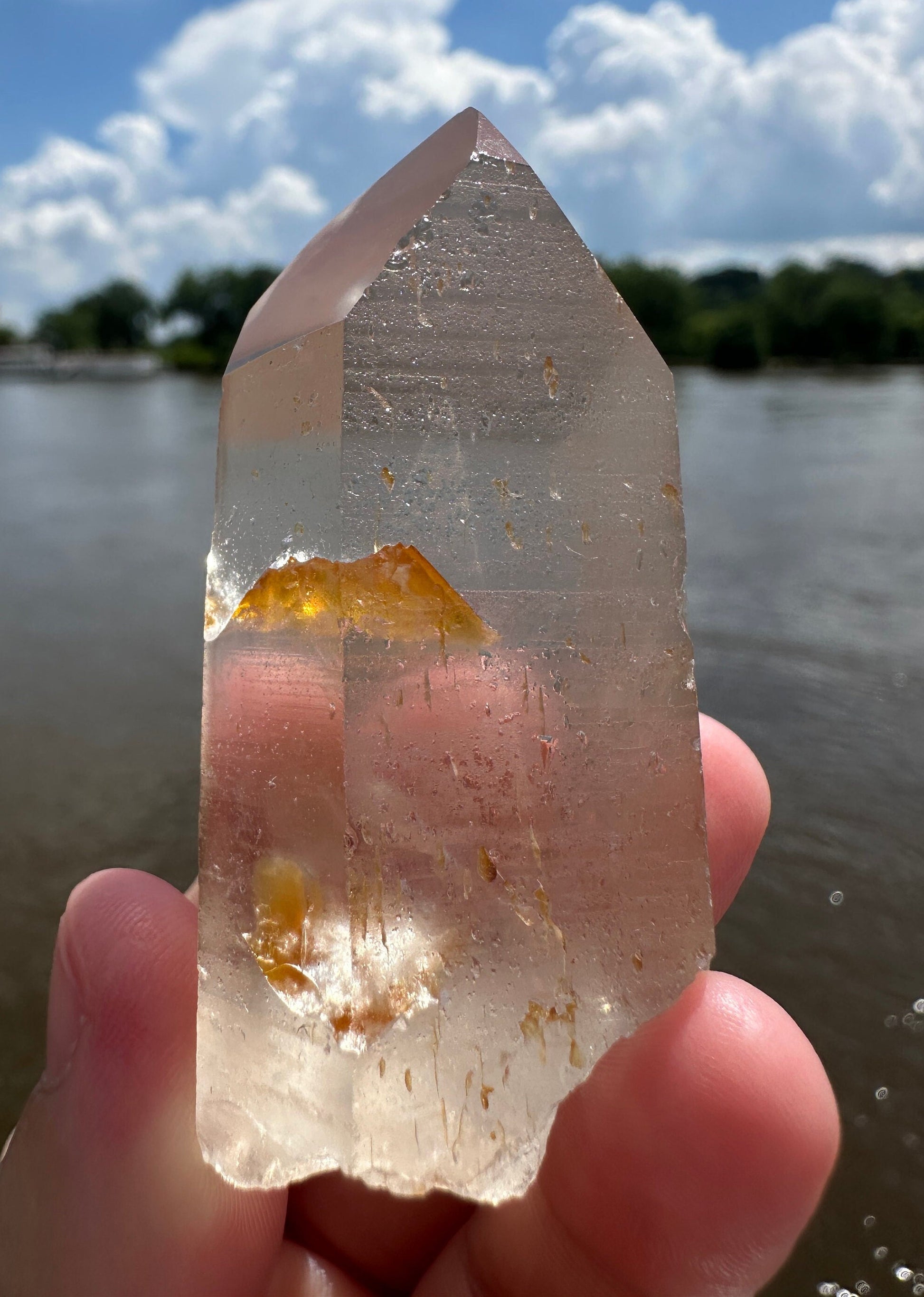 Stunning Rare Raw Golden Healer Lemurian Point