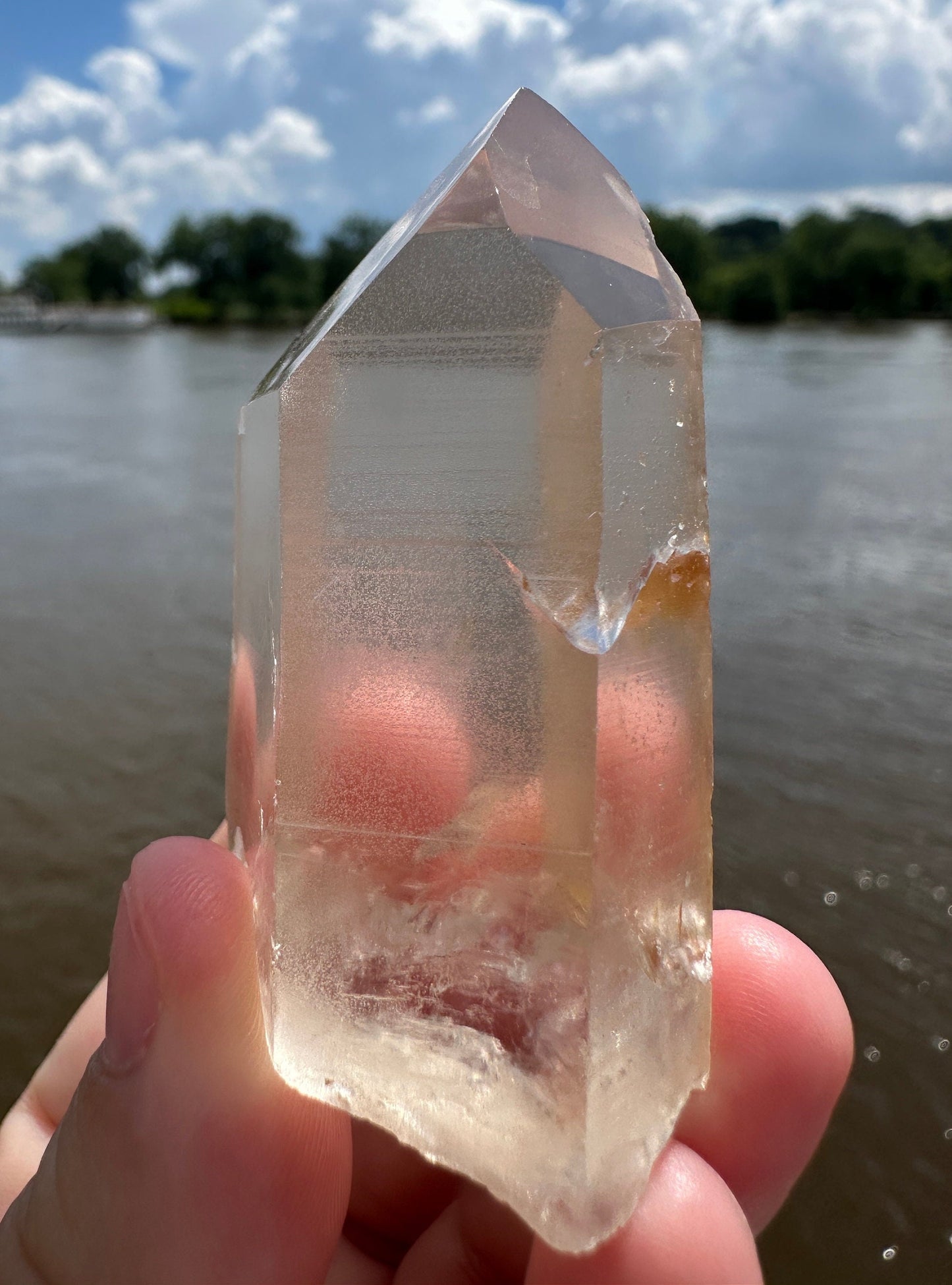 Stunning Rare Raw Golden Healer Lemurian Point