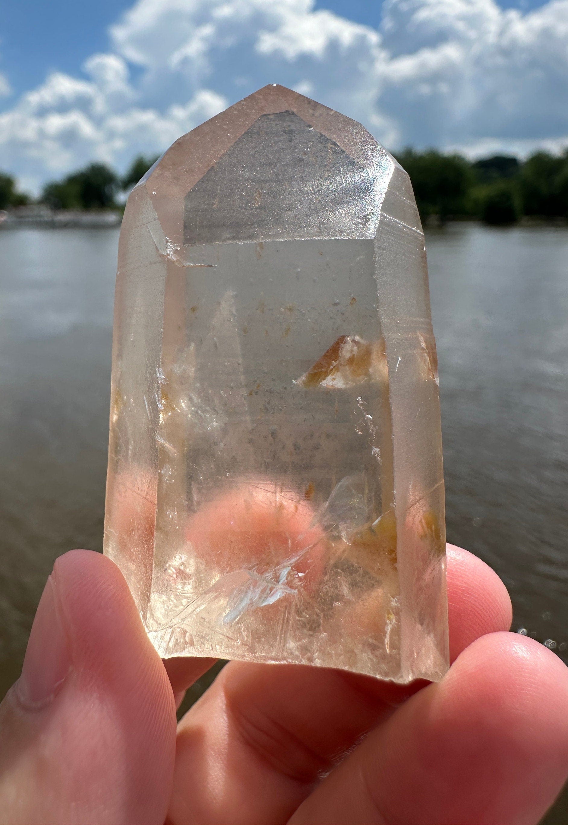 Stunning Rare Raw Golden Healer Lemurian Point