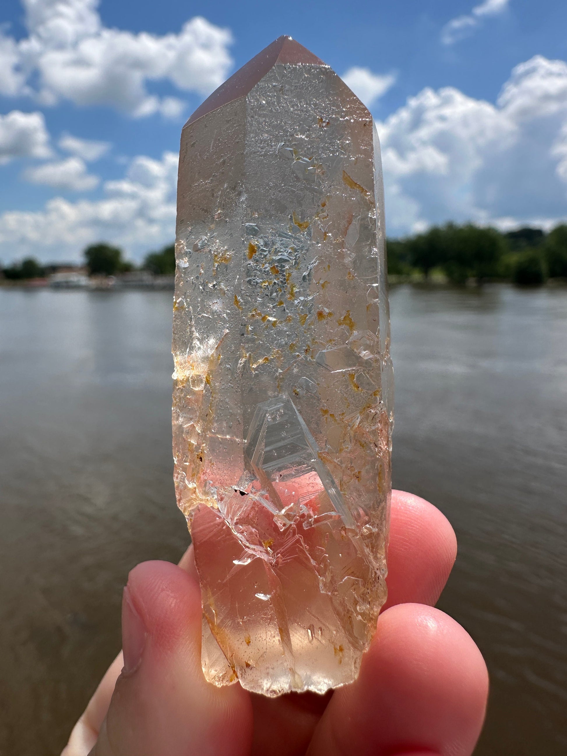 Stunning Rare Raw Golden Healer Lemurian Point