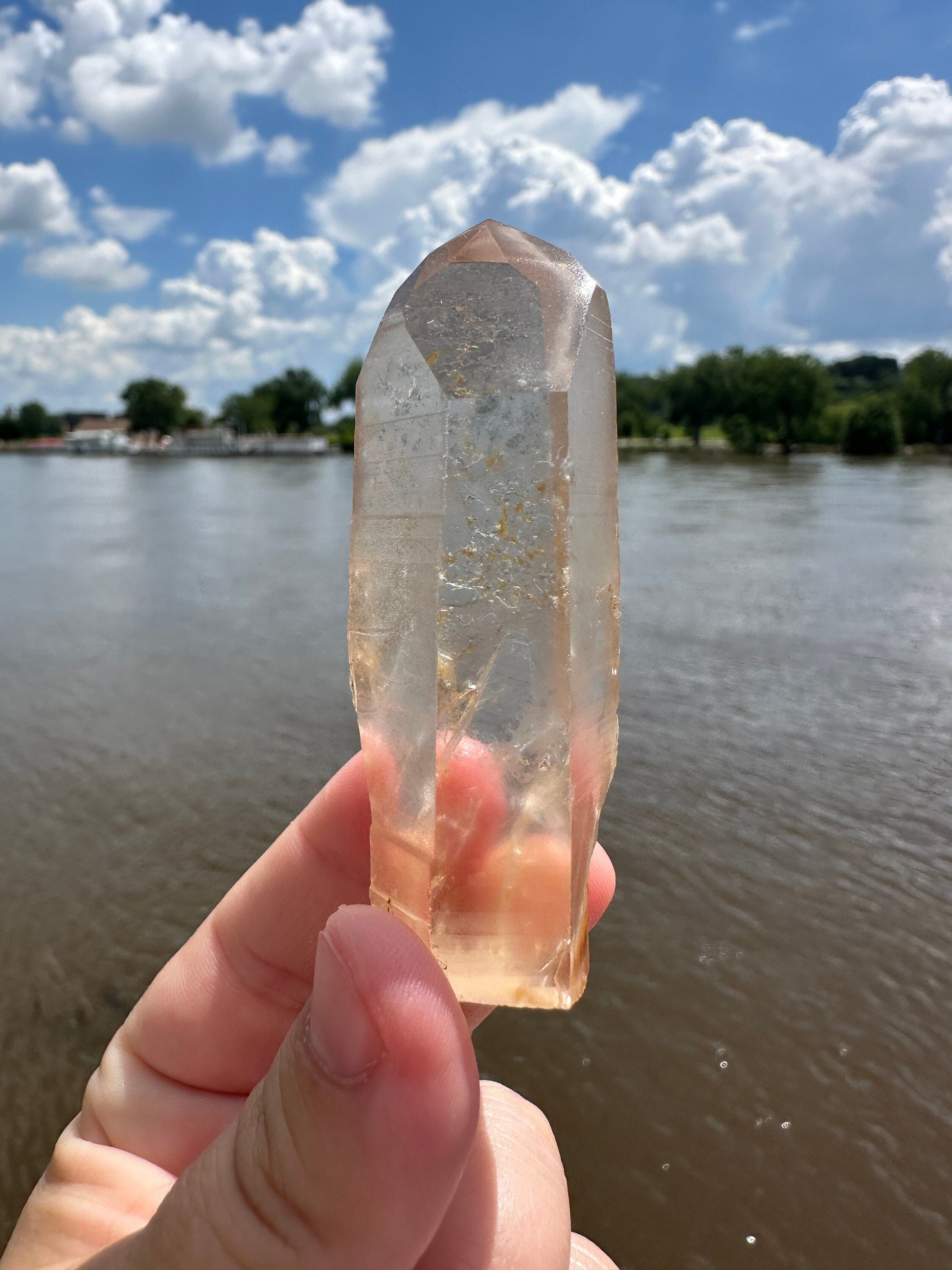 Stunning Rare Raw Golden Healer Lemurian Point