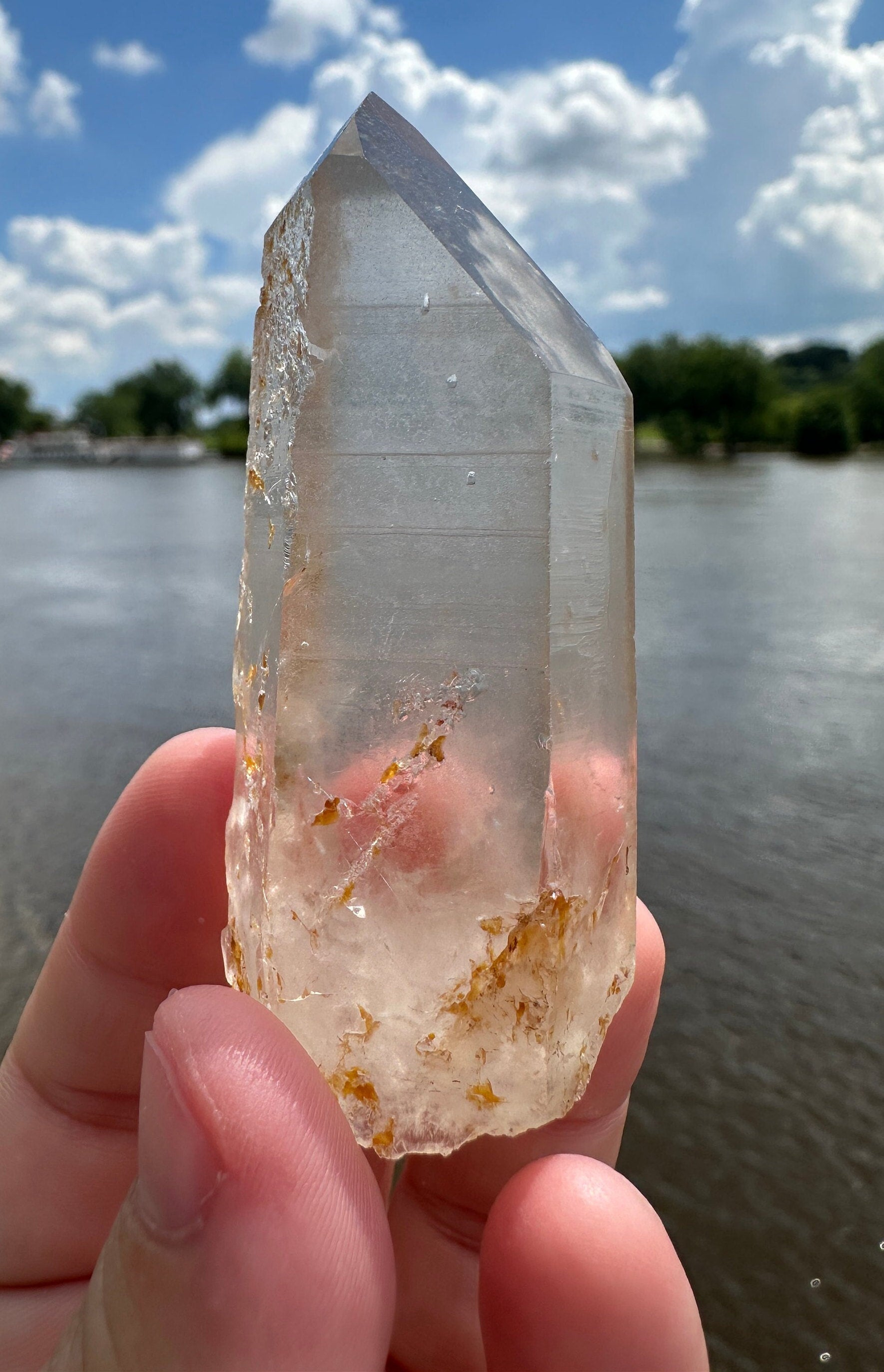 Stunning Rare Raw Golden Healer Lemurian Point