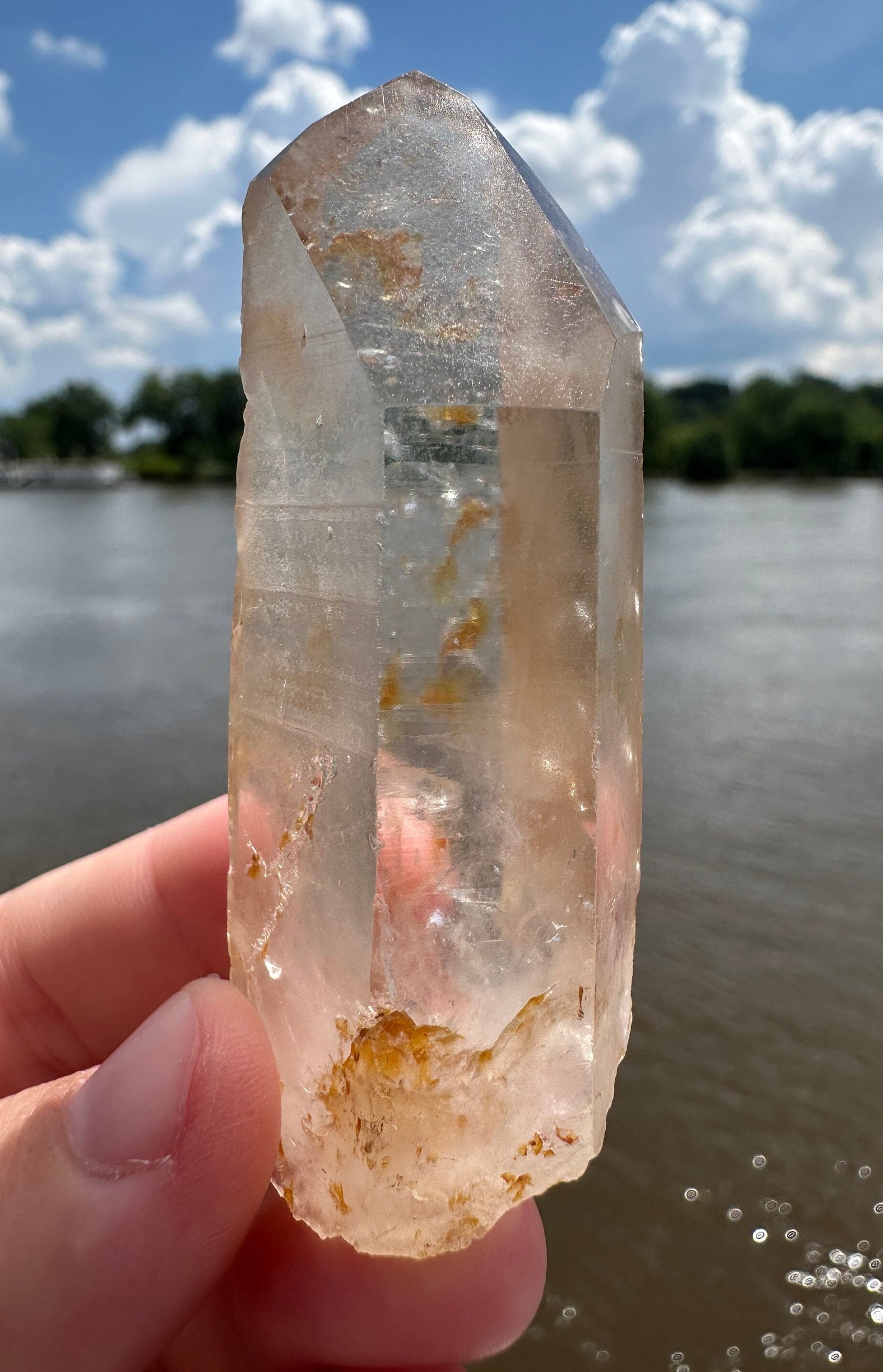 Stunning Rare Raw Golden Healer Lemurian Point