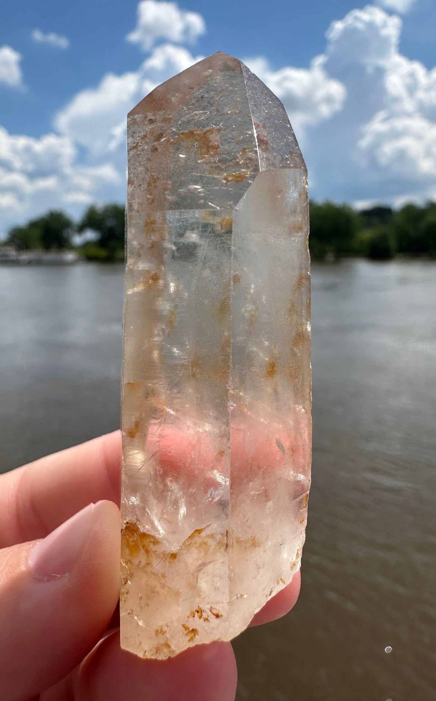 Stunning Rare Raw Golden Healer Lemurian Point