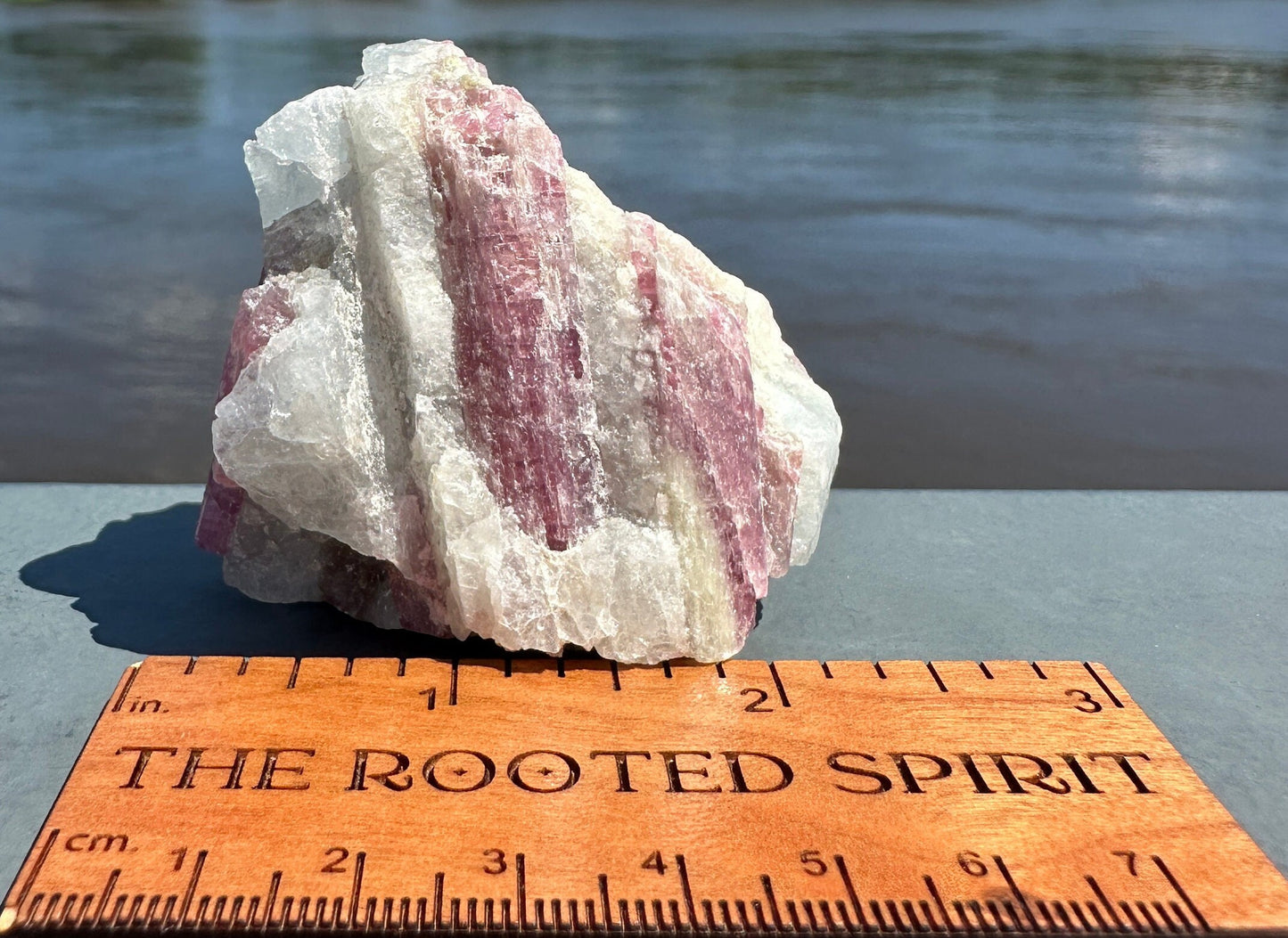 High Grade Pink Tourmaline in Aquamarine Specimen From Brazil