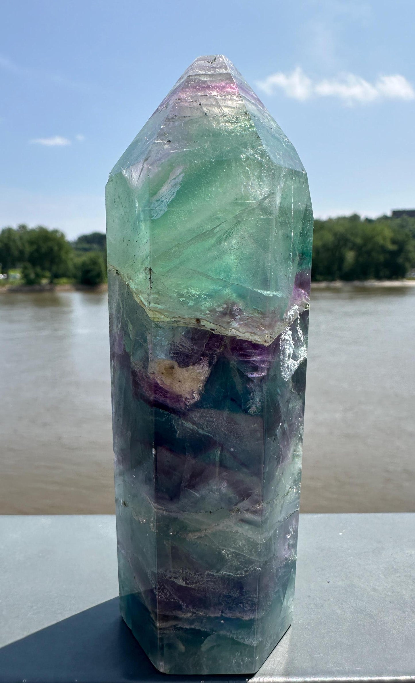 Stunning Fluorite Tower with Imperfection