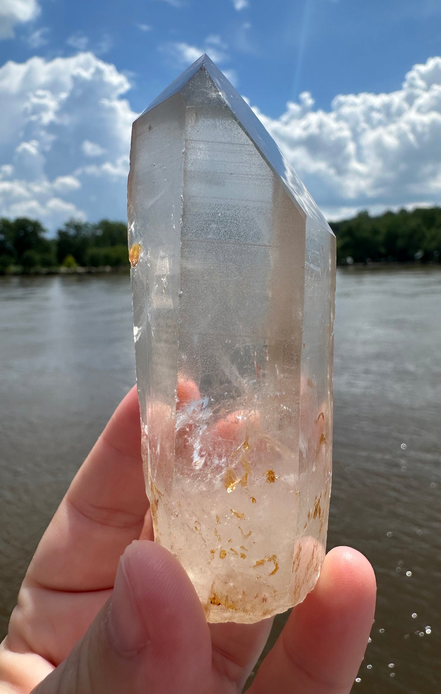 Stunning Rare Raw Golden Healer Lemurian Point