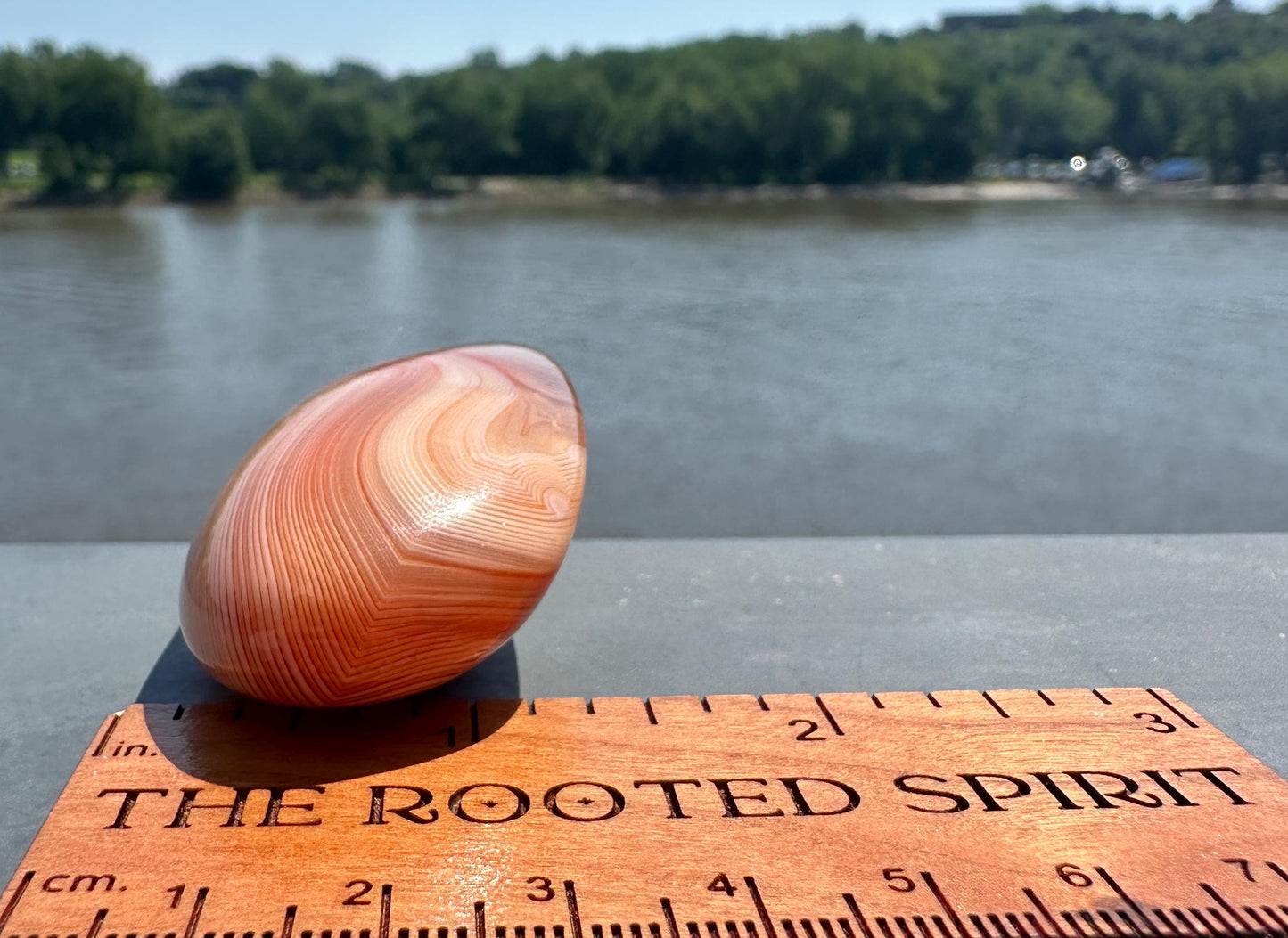 Gorgeous Sardonyx Palm Stone Banded Agate