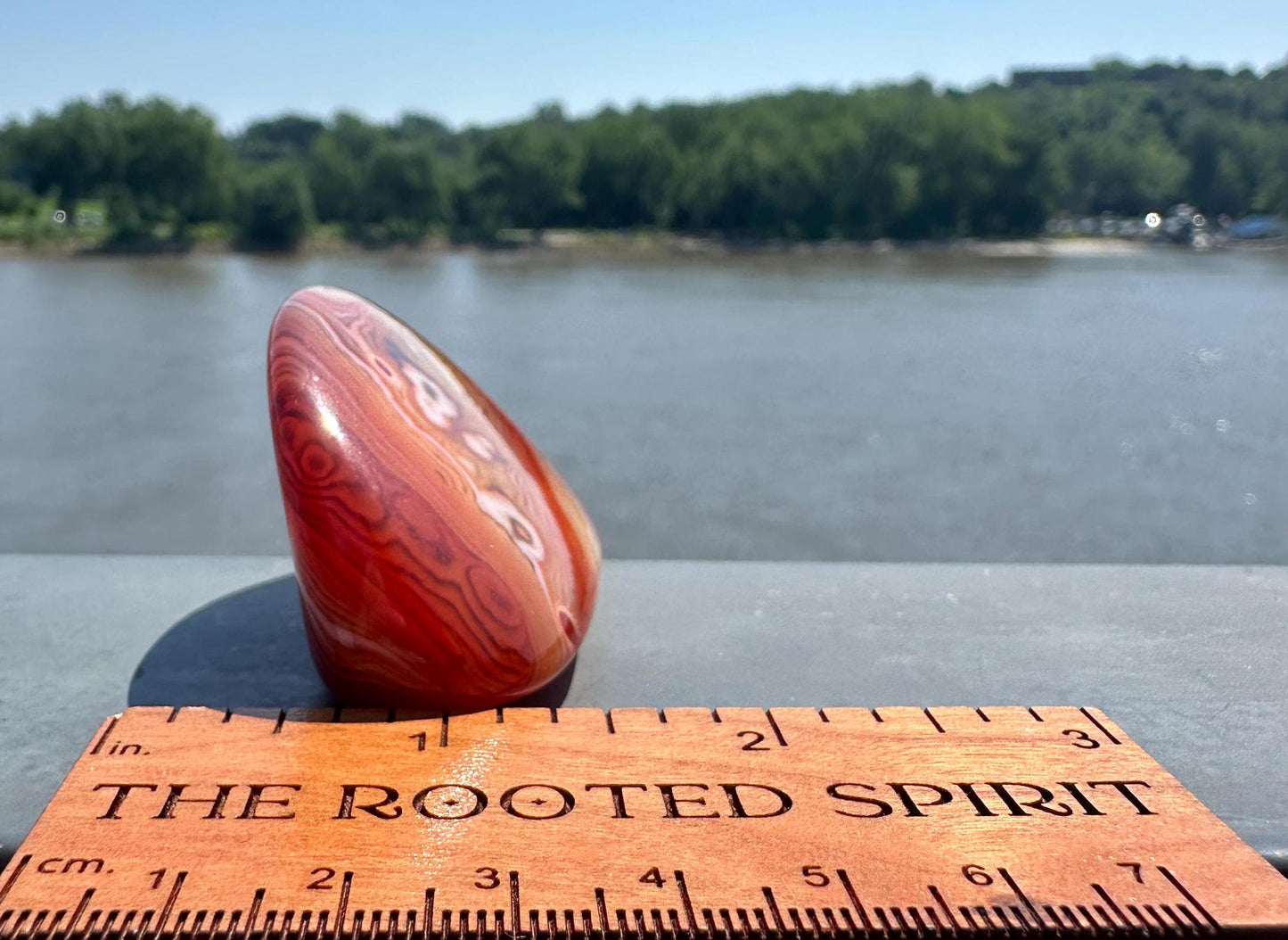 Gorgeous Sardonyx Palm Stone Banded Agate