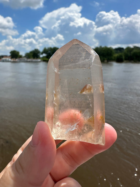 Stunning Rare Raw Golden Healer Lemurian Point