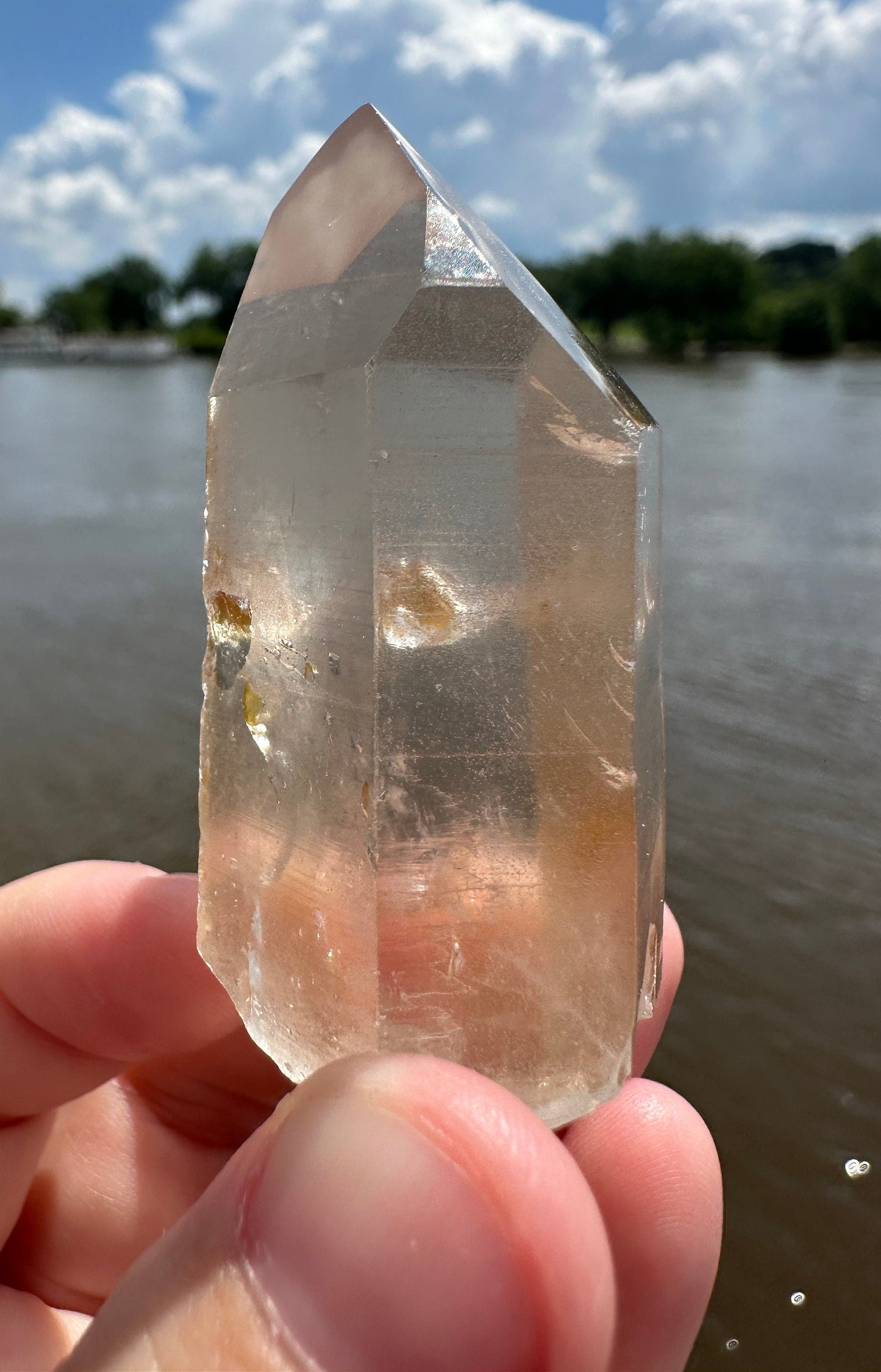 Stunning Rare Raw Golden Healer Lemurian Point