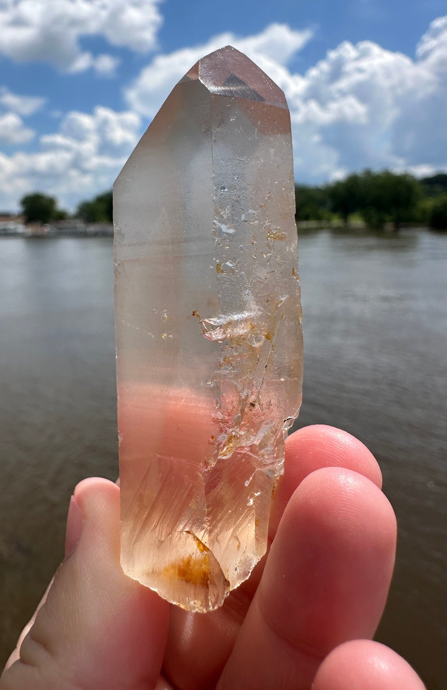 Stunning Rare Raw Golden Healer Lemurian Point