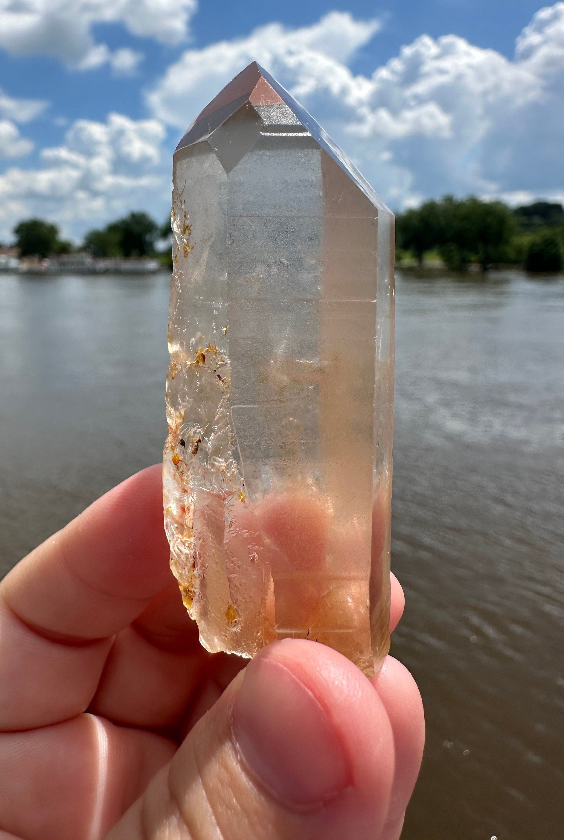 Stunning Rare Raw Golden Healer Lemurian Point