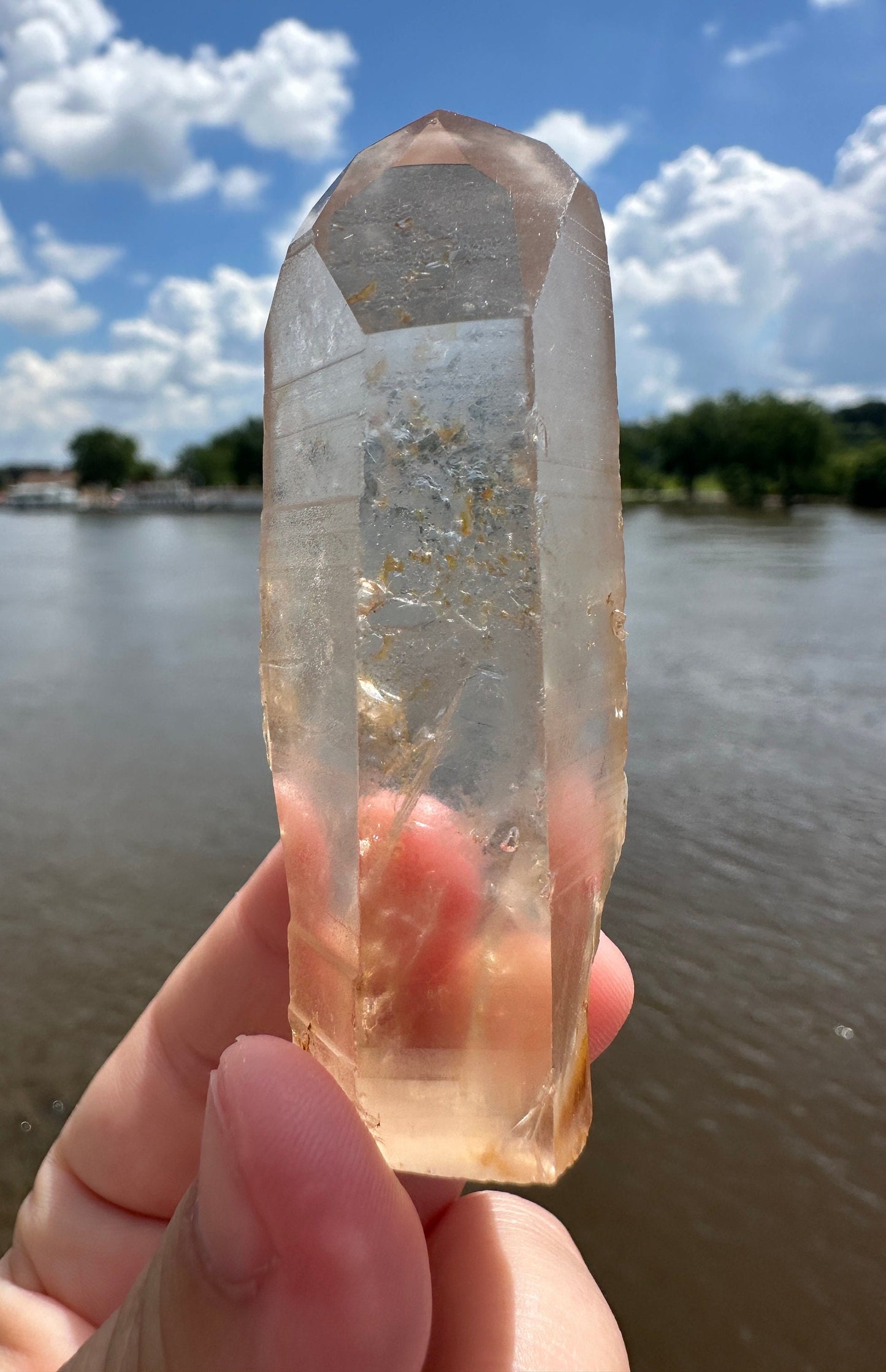 Stunning Rare Raw Golden Healer Lemurian Point