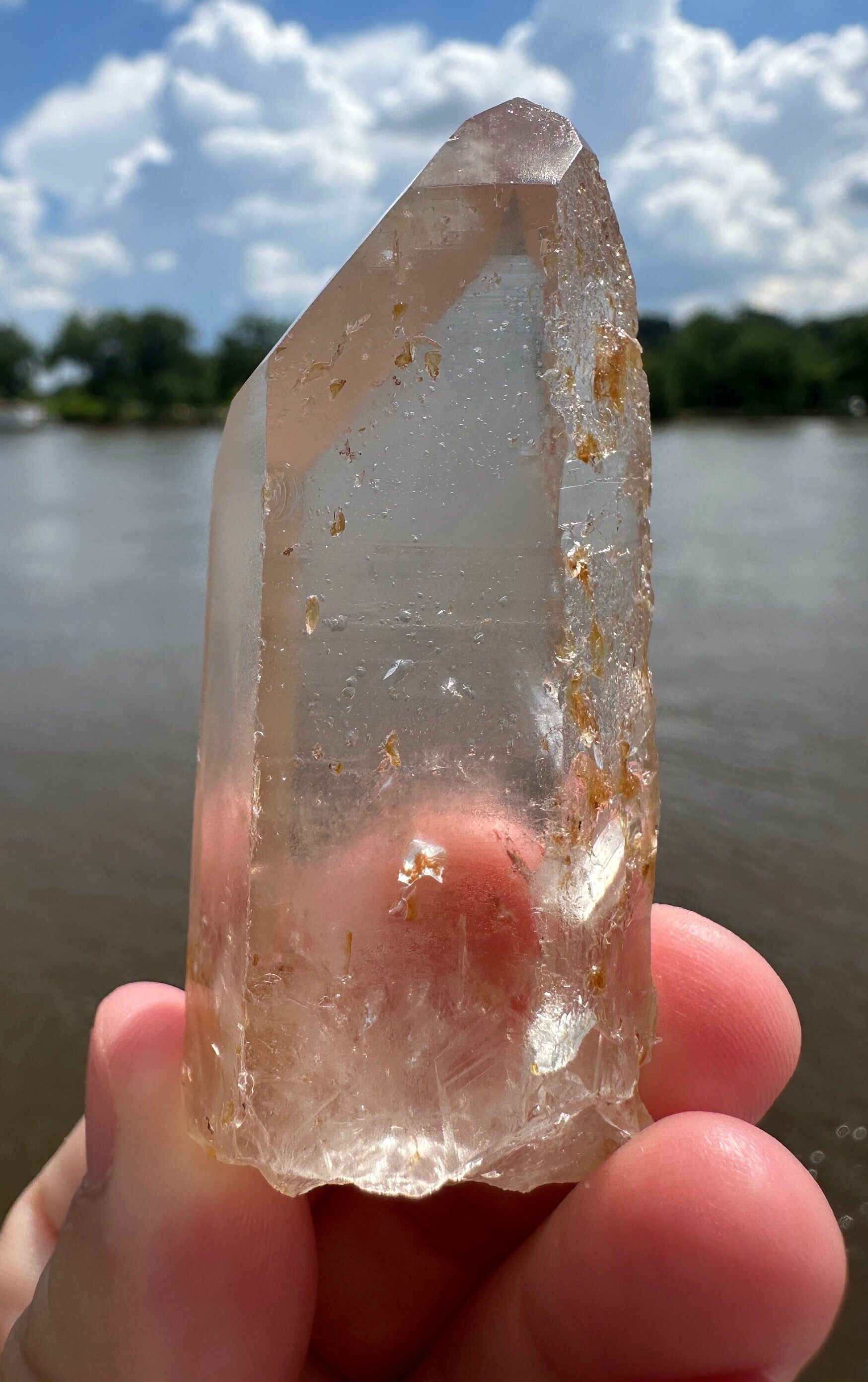 Stunning Rare Raw Golden Healer Lemurian Point