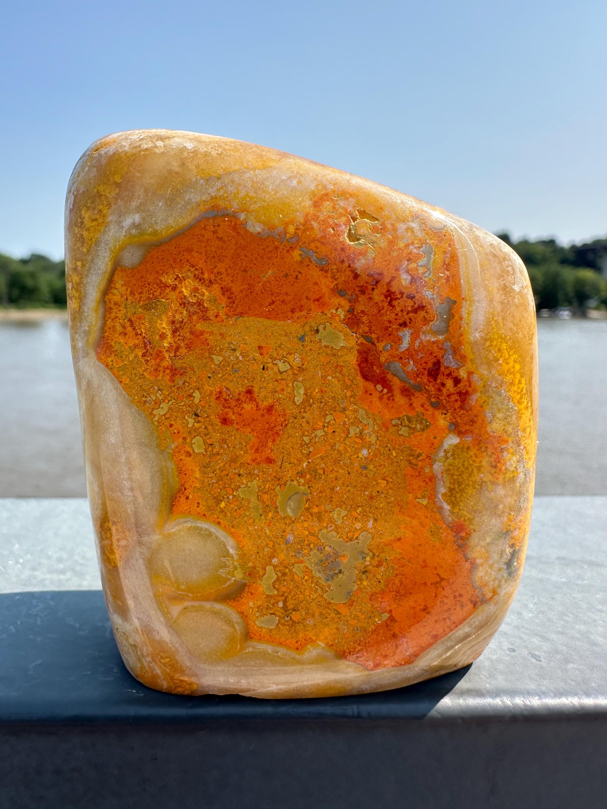 Vibrant Bumble Bee Jasper Freeform | Polished Crystal Specimen | Sacred Chakra | Bumble Bee Jasper | Happiness | Creativity