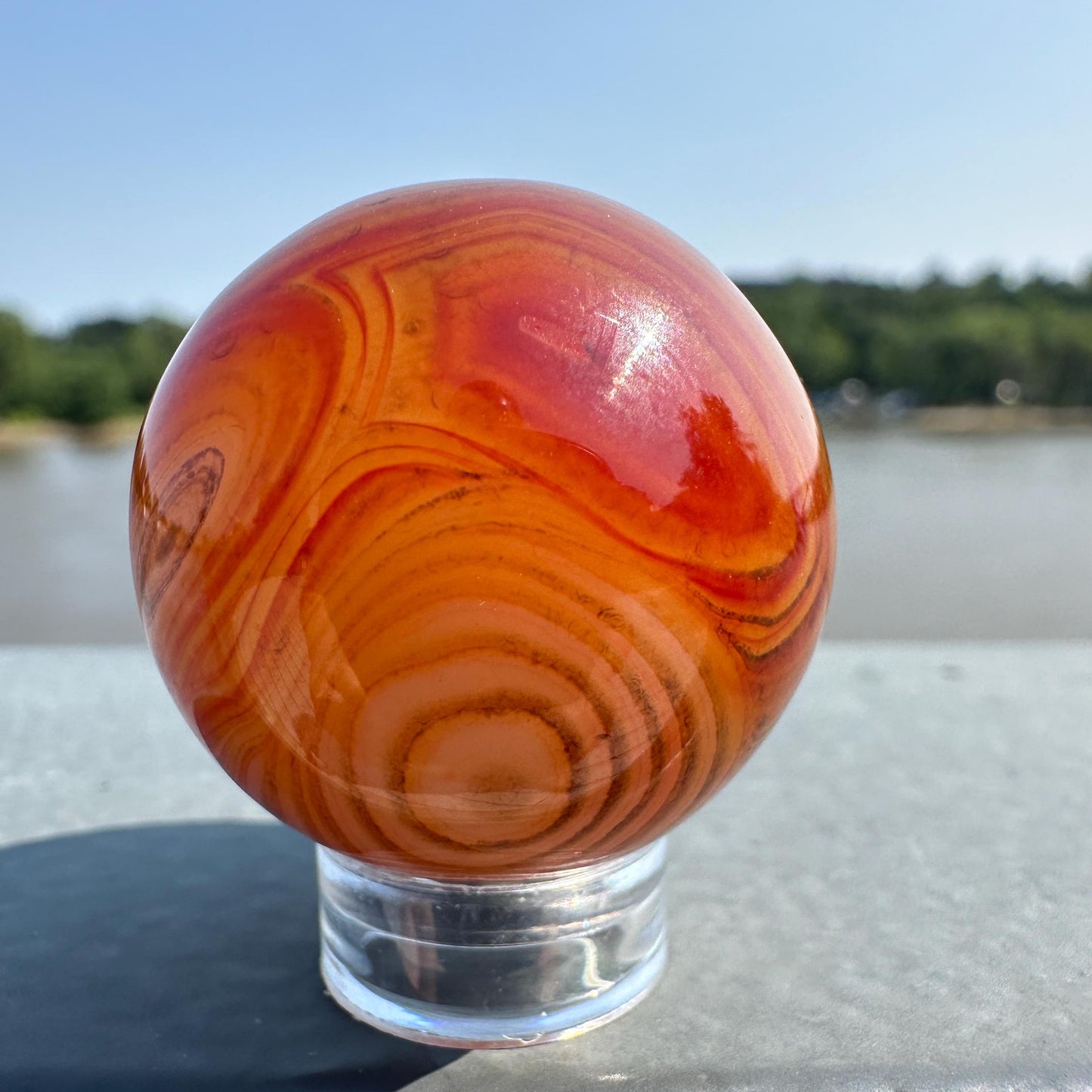 30mm Gorgeous Sardonyx Agate Banded Sphere