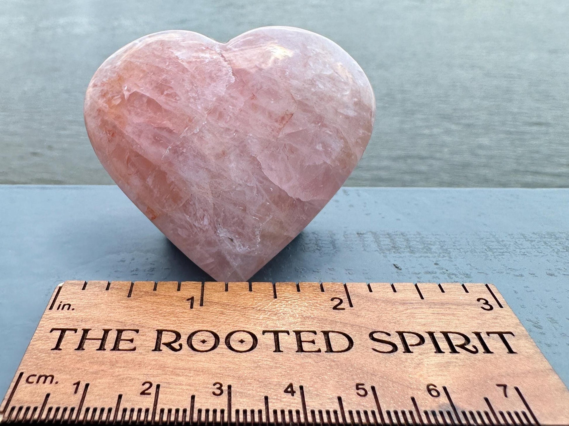 High Quality Hematoid Rose Quartz Heart from Brazil