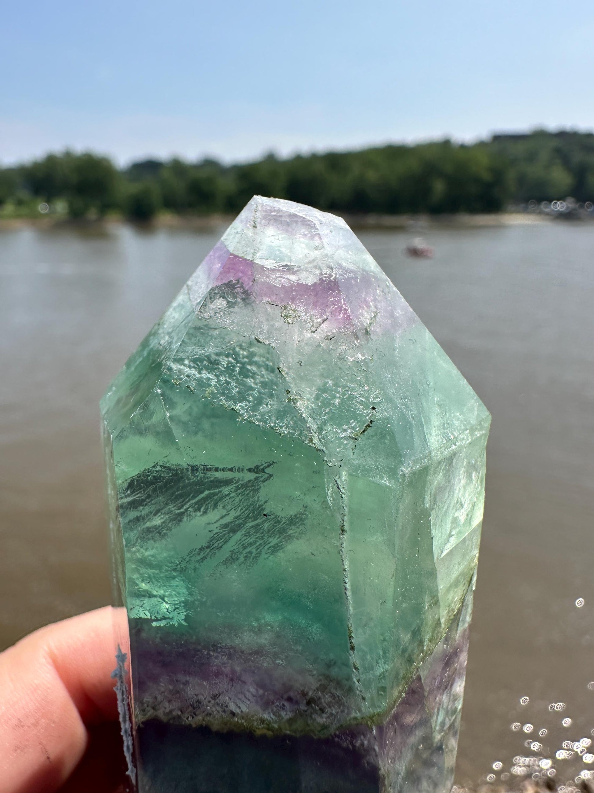 Stunning Fluorite Tower with Imperfection