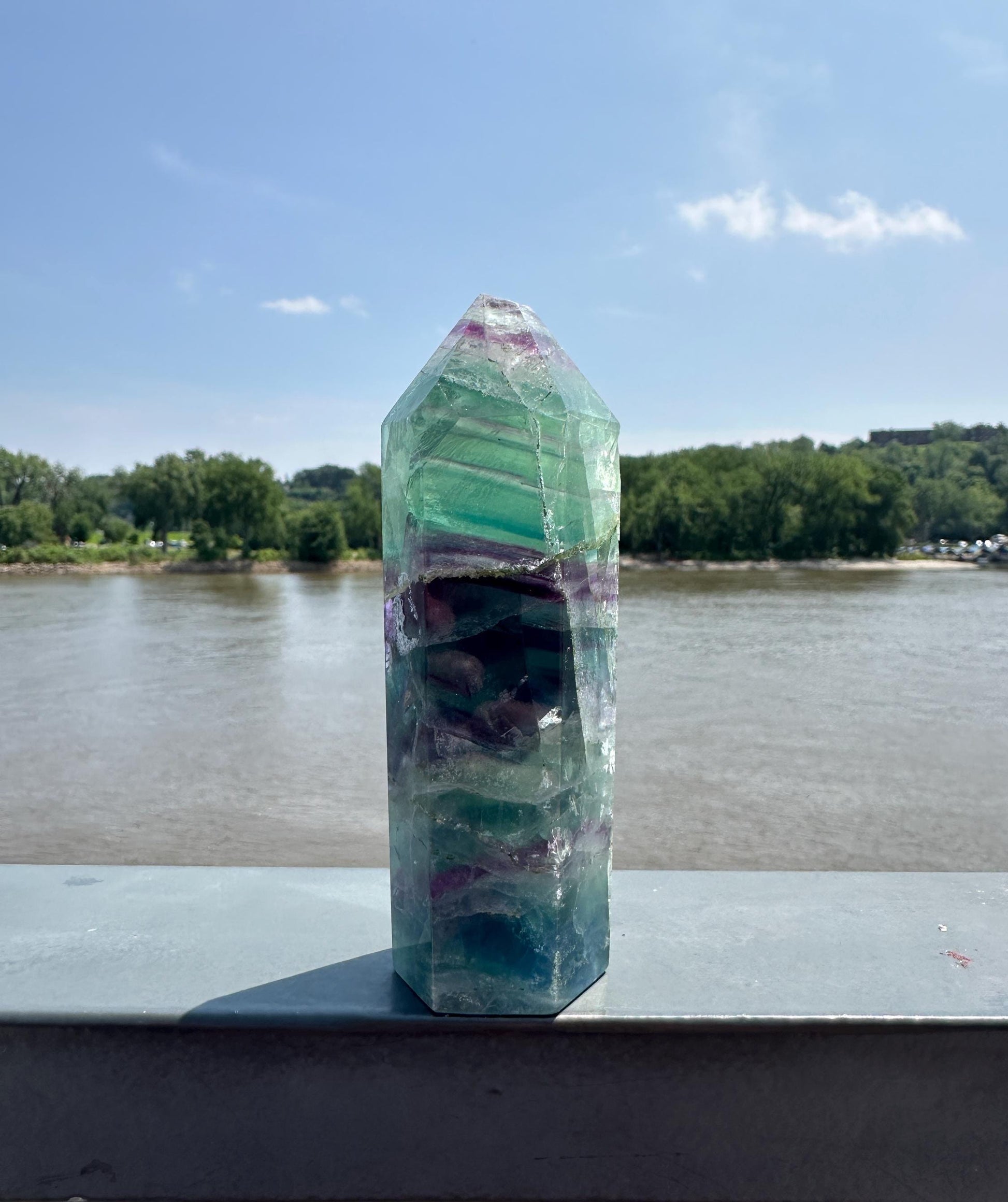 Stunning Fluorite Tower with Imperfection