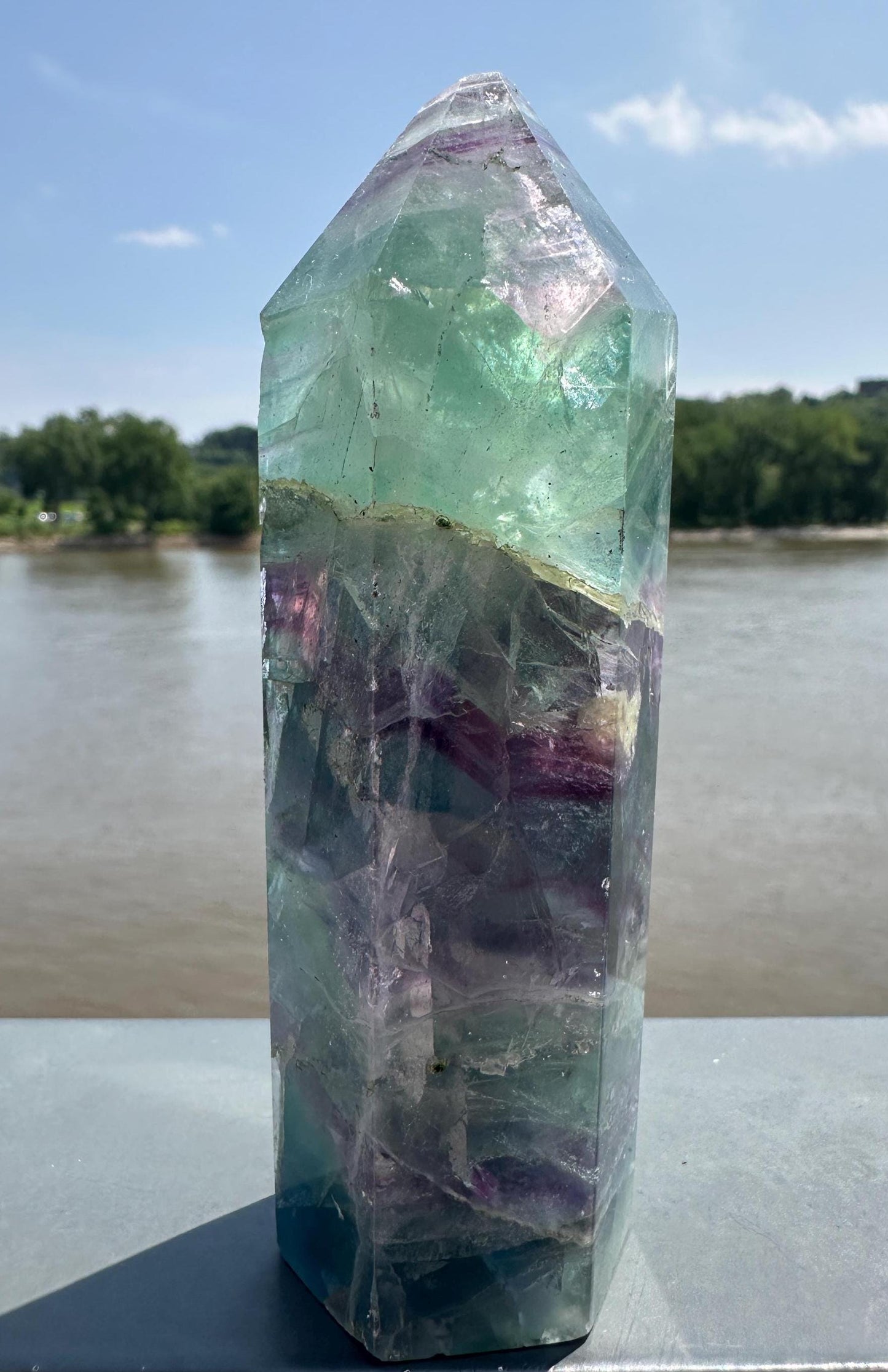 Stunning Fluorite Tower with Imperfection