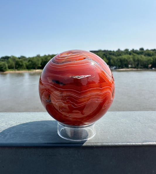 60mm Carnelian Natural Polished Sphere | Sacral Chakra | Creativity | Energizing