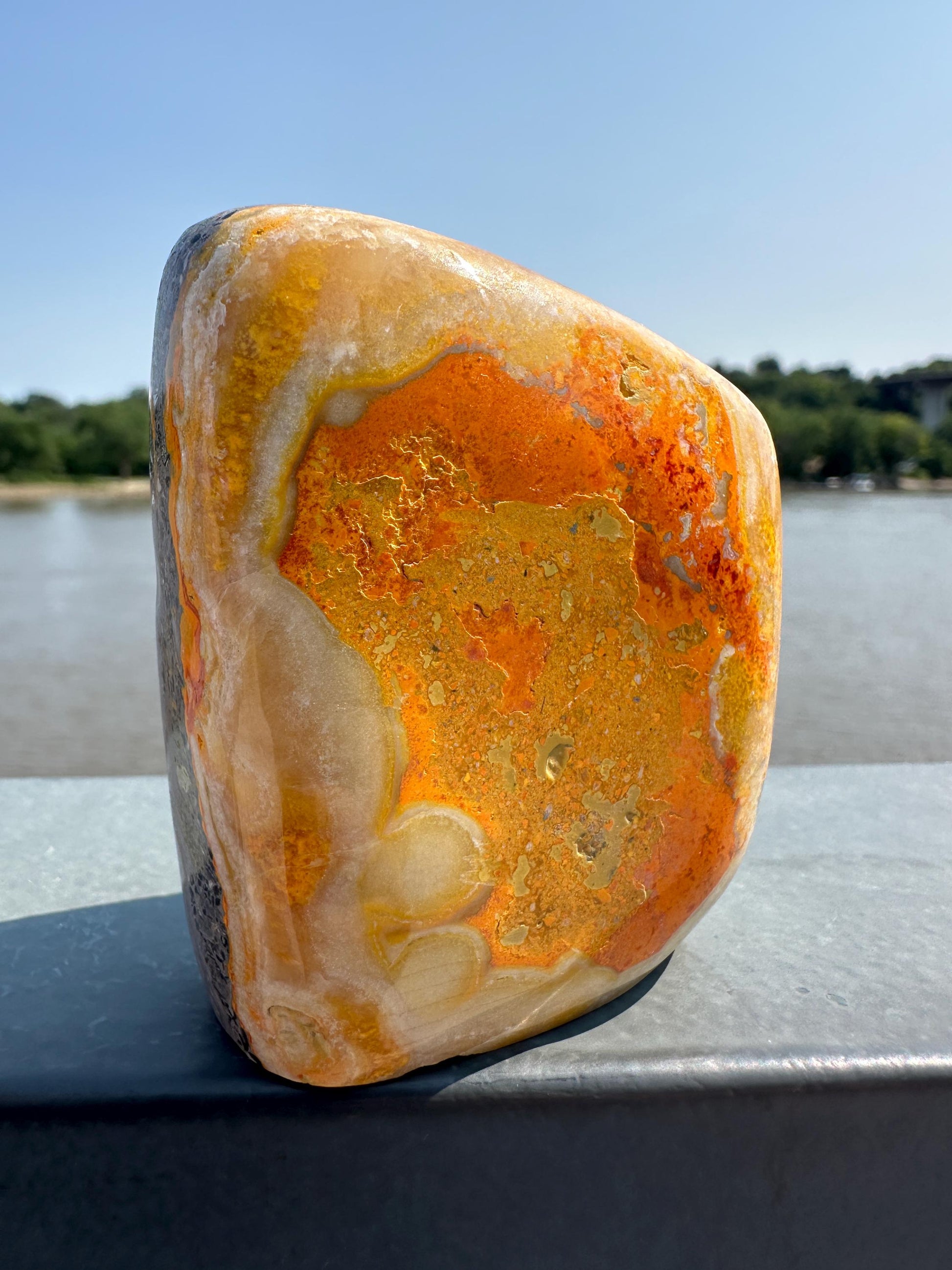 Vibrant Bumble Bee Jasper Freeform | Polished Crystal Specimen | Sacred Chakra | Bumble Bee Jasper | Happiness | Creativity