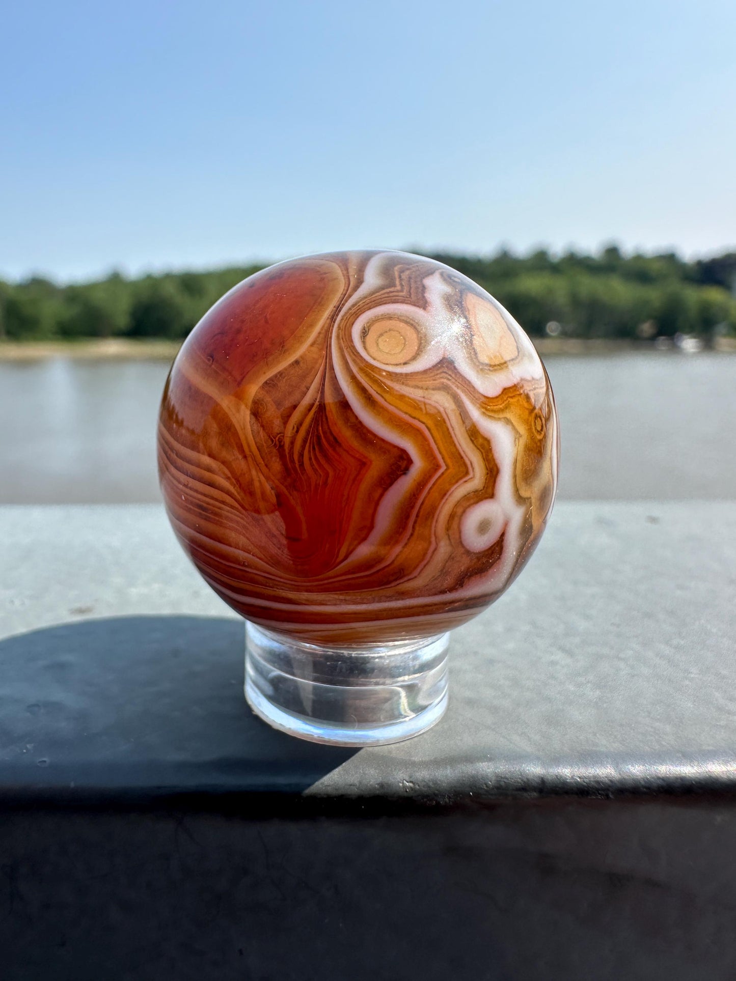 30mm Gorgeous Sardonyx Agate Banded Sphere