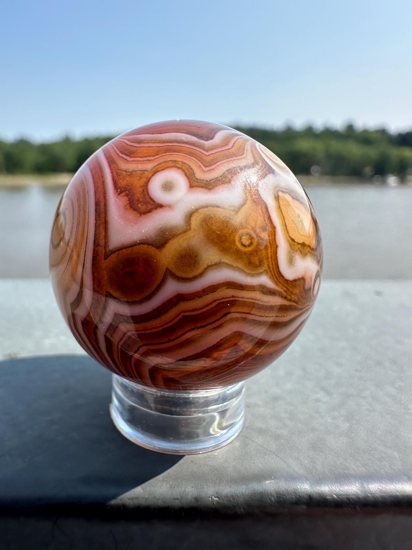 30mm Gorgeous Sardonyx Agate Banded Sphere