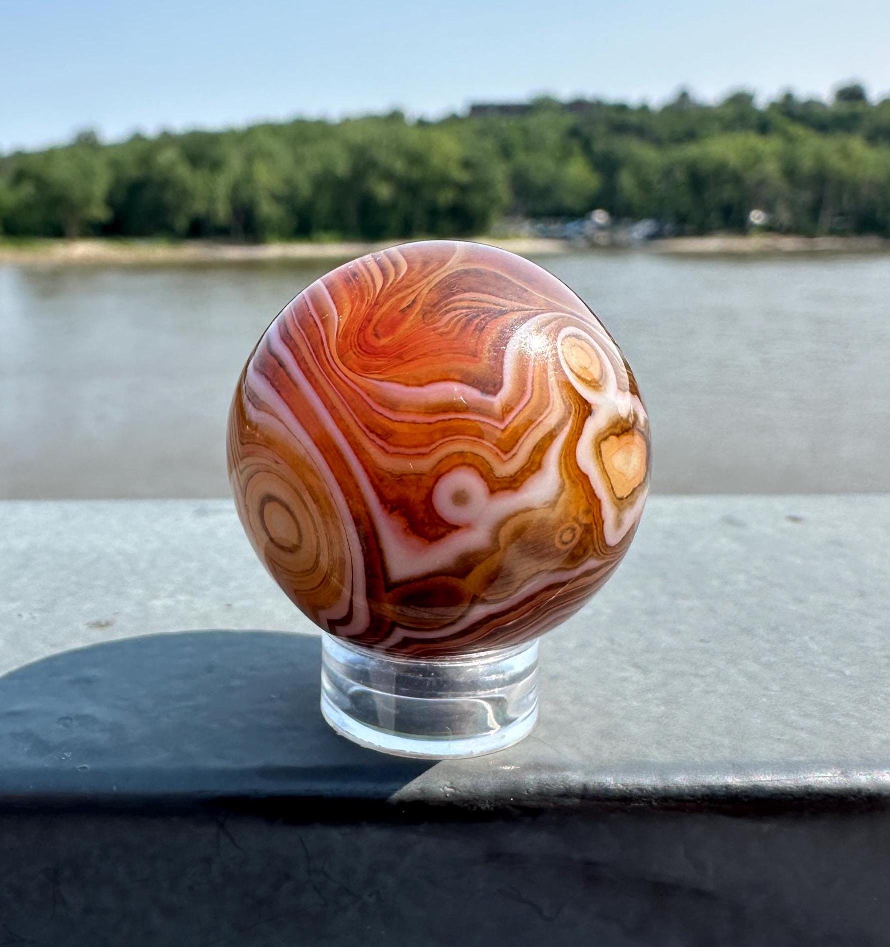 30mm Gorgeous Sardonyx Agate Banded Sphere