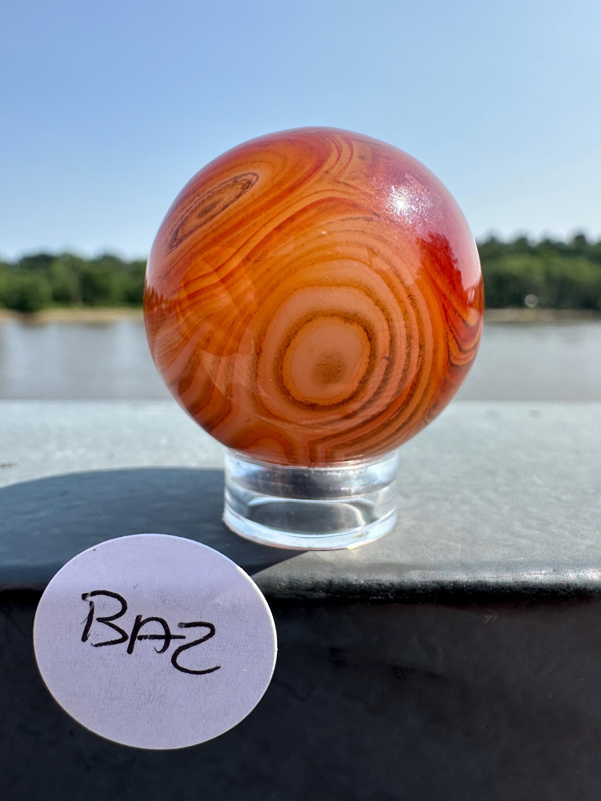 30mm Gorgeous Sardonyx Agate Banded Sphere