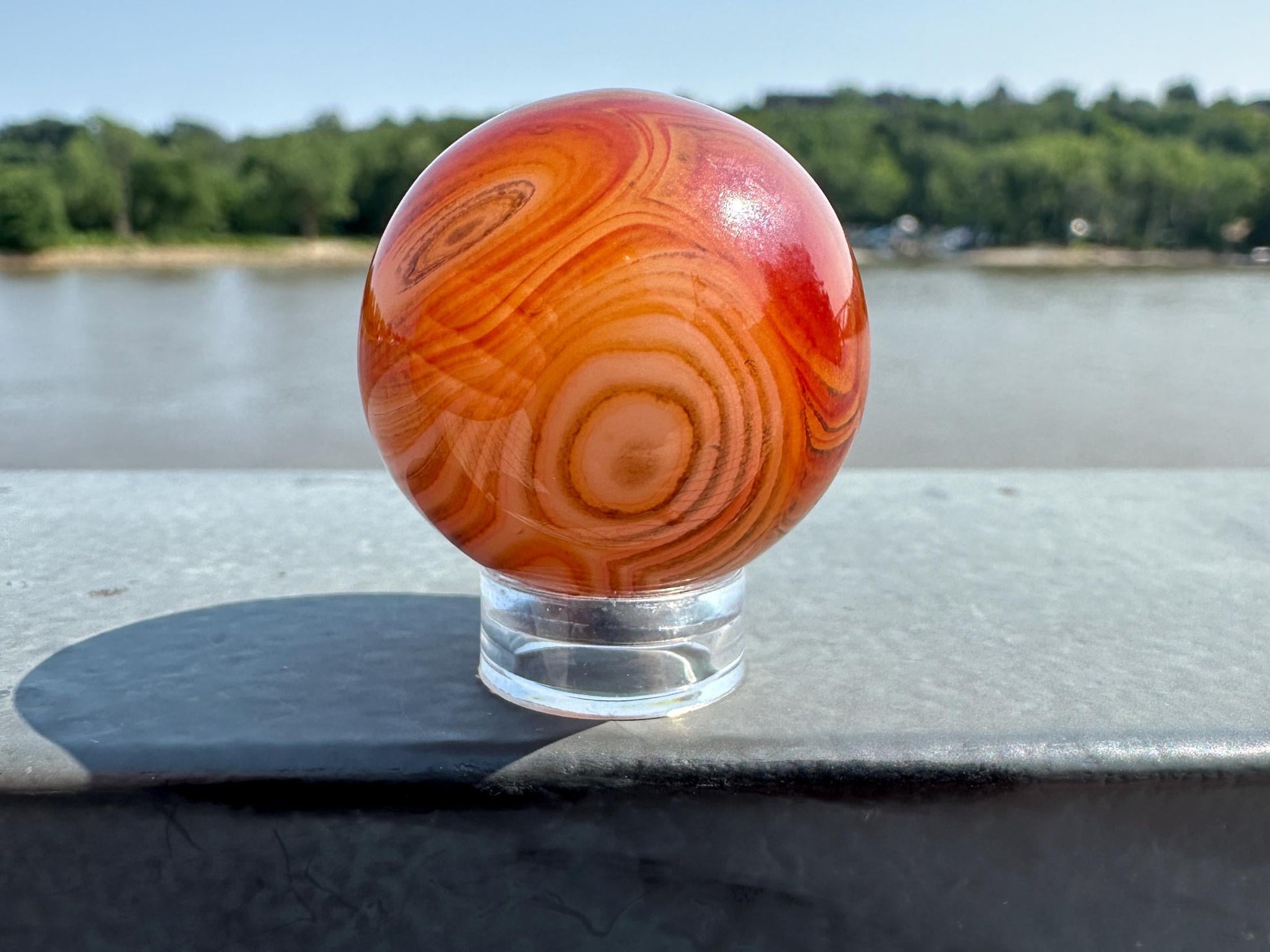 30mm Gorgeous Sardonyx Agate Banded Sphere