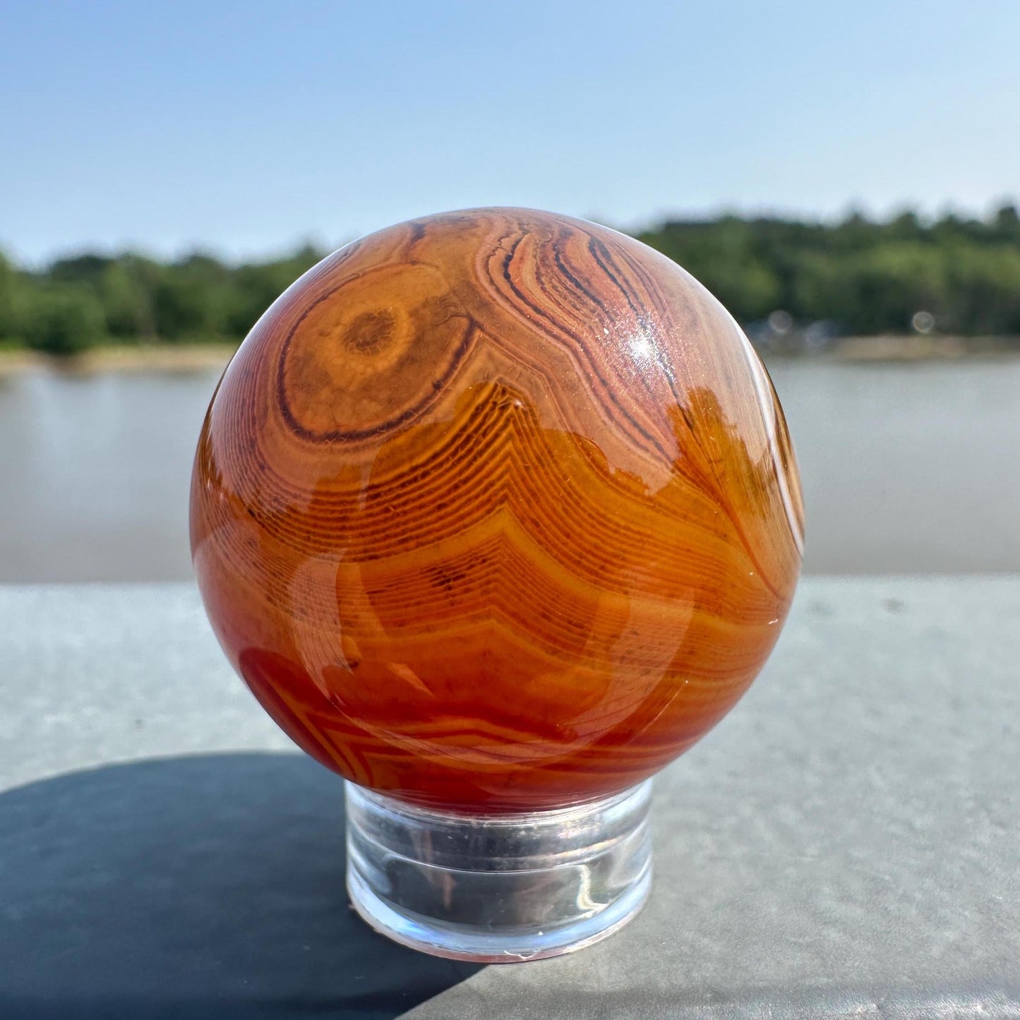 30mm Gorgeous Sardonyx Agate Banded Sphere