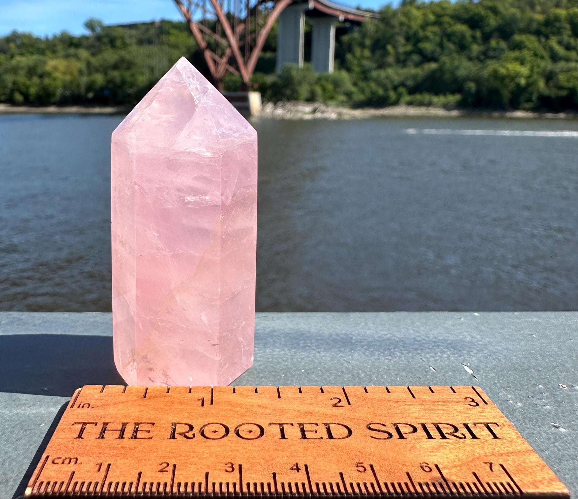 High Quality Rose Quartz Tower from Brazil | Sphere Palm Stone Obelisk Tower | Healing Crystal | Heart Chakra