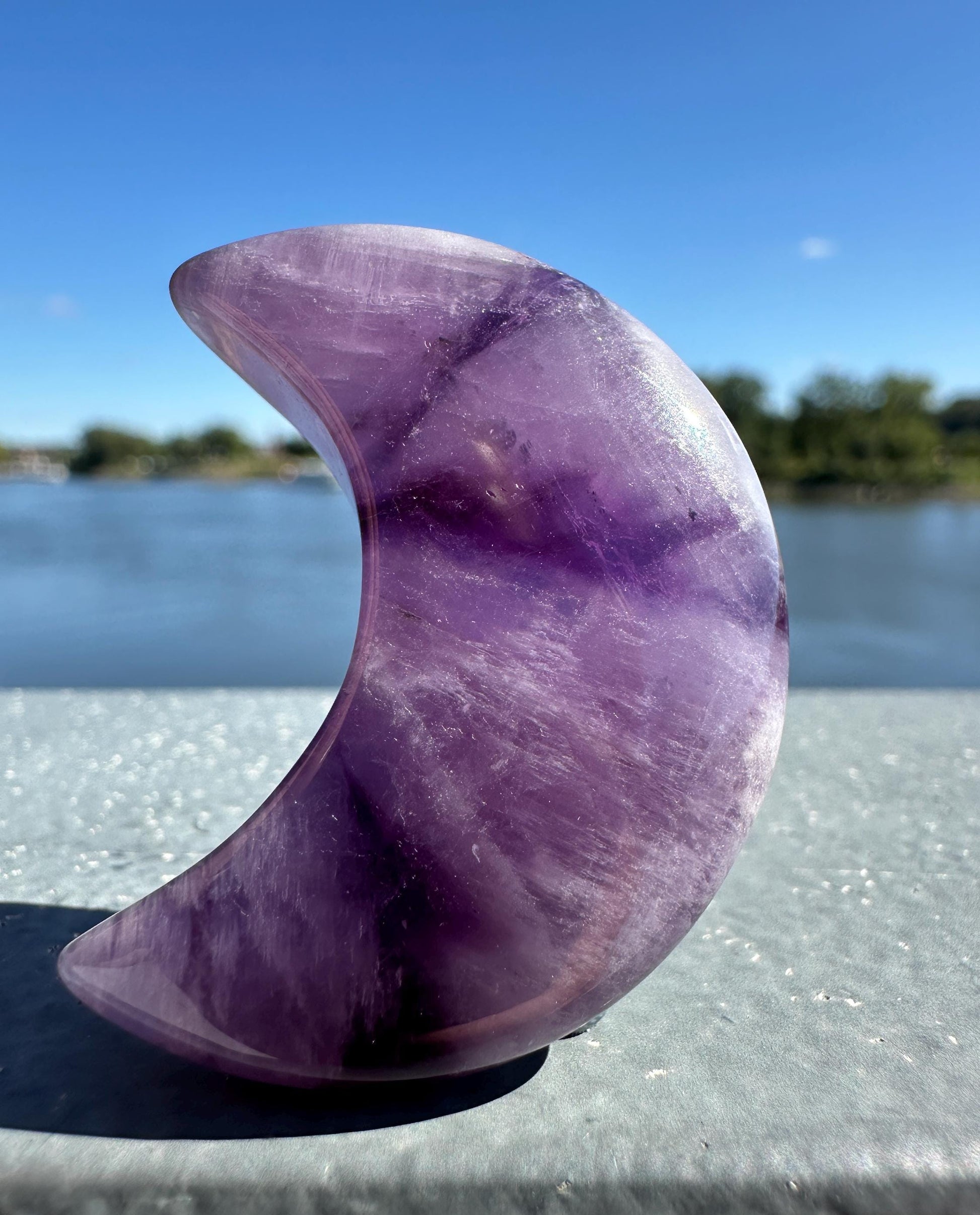 Trapiche Amethyst Half Moon | Cabochon Amethyst | Amethyst Crystal | Natural Trapiche | Star Amethyst