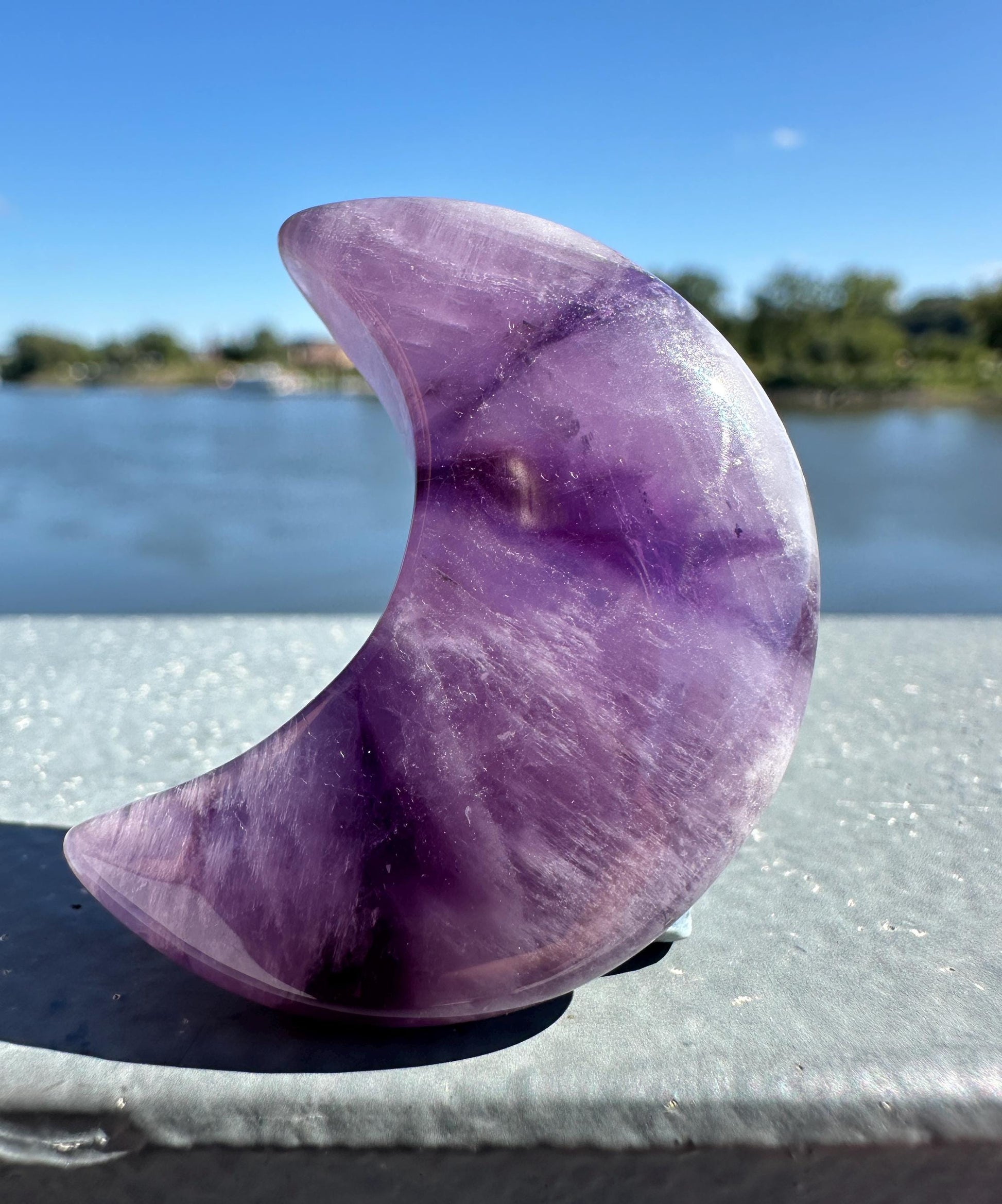 Trapiche Amethyst Half Moon | Cabochon Amethyst | Amethyst Crystal | Natural Trapiche | Star Amethyst