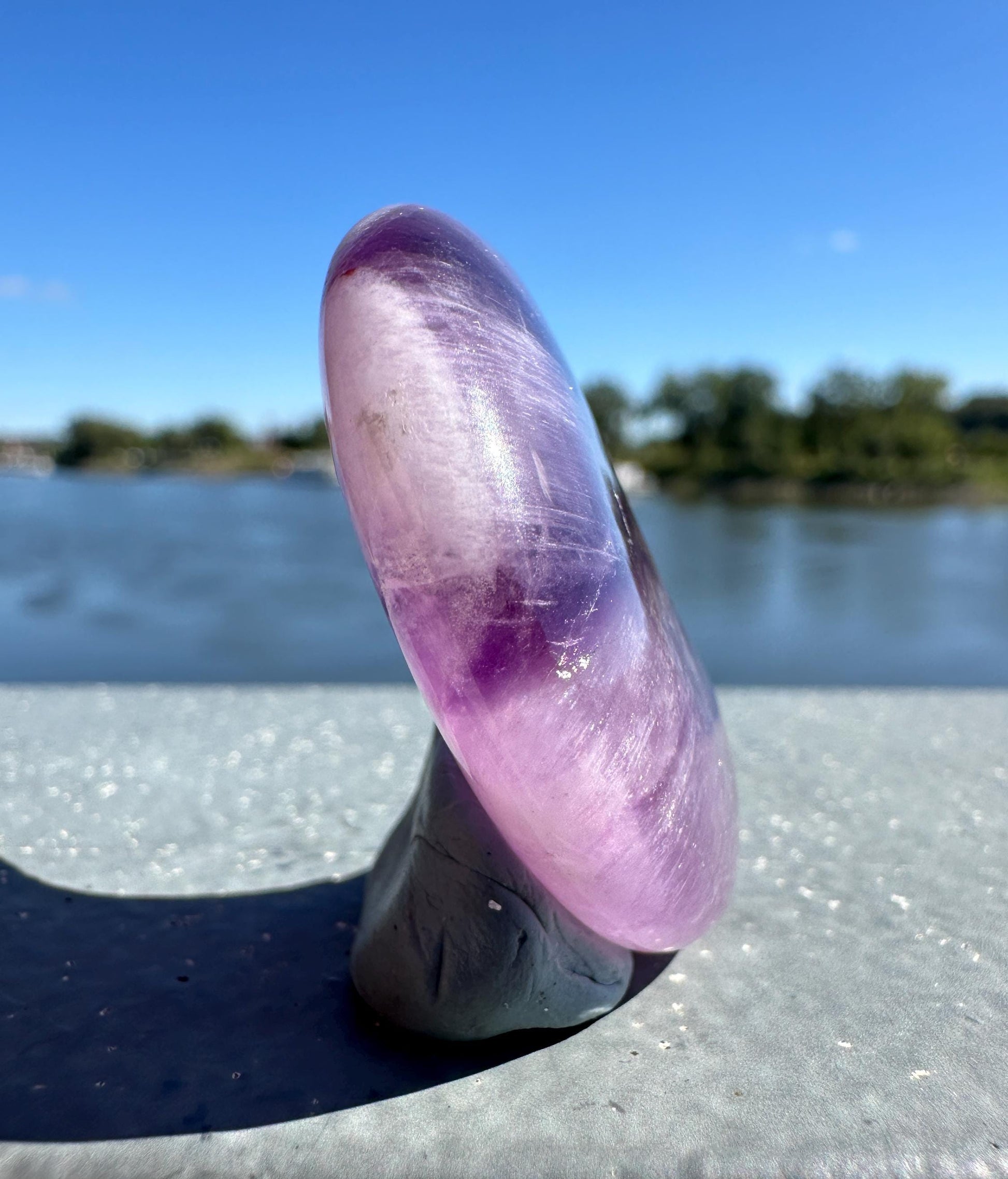 Trapiche Amethyst Half Moon | Cabochon Amethyst | Amethyst Crystal | Natural Trapiche | Star Amethyst